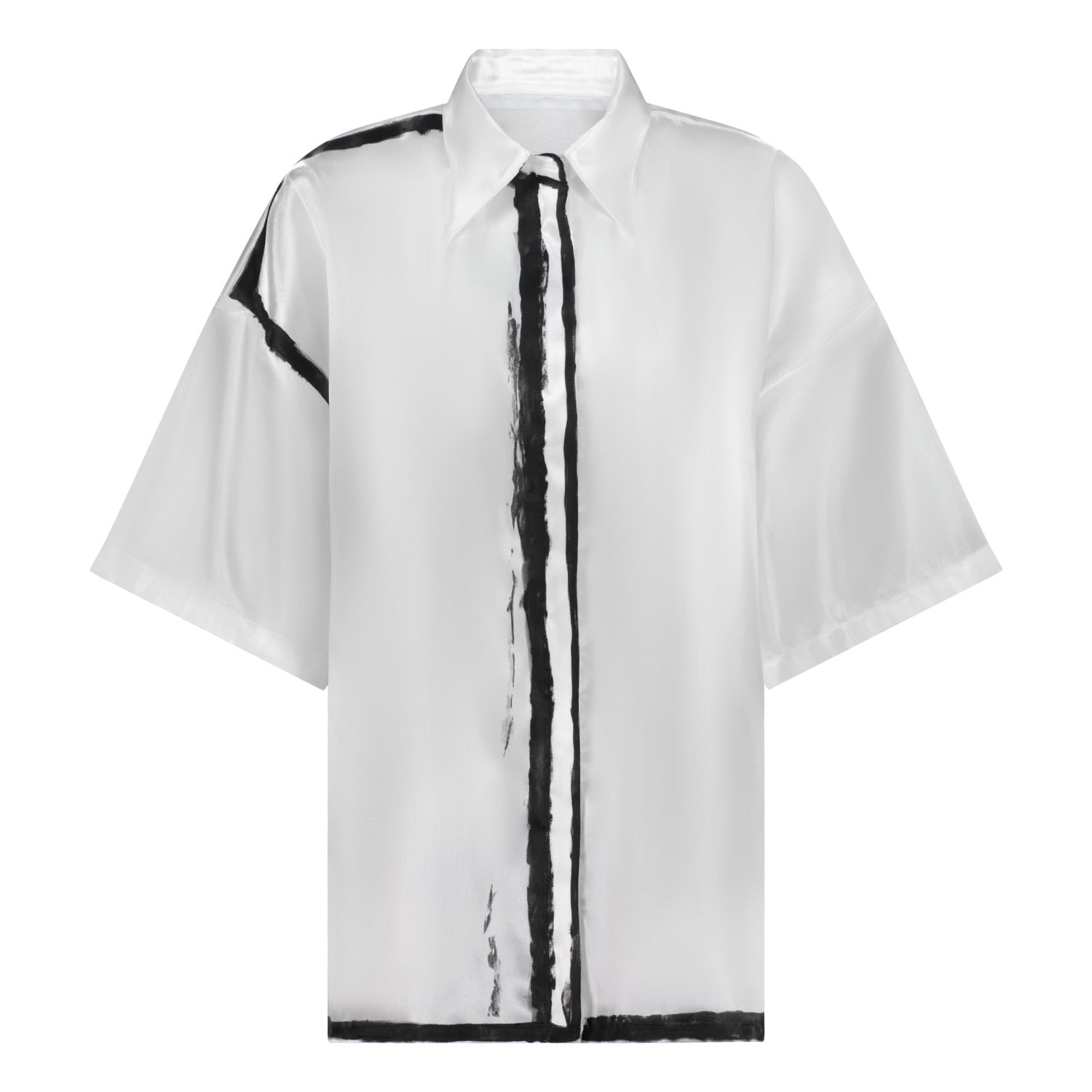 Black / White Crafted Mens Shirt Small ÚCHÈ By Amber