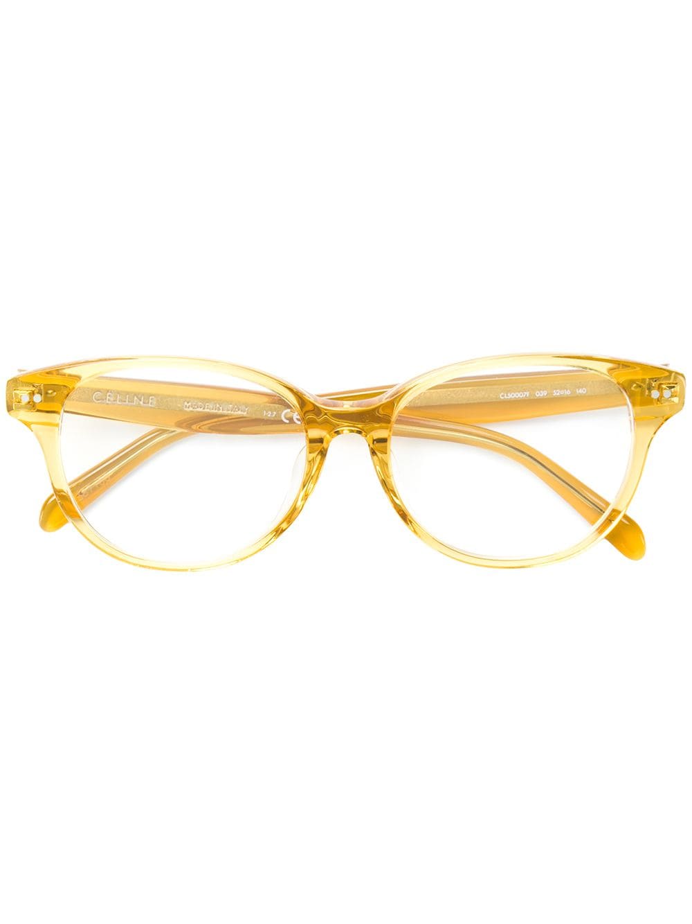 Celine Eyewear round shaped glasses - Yellow