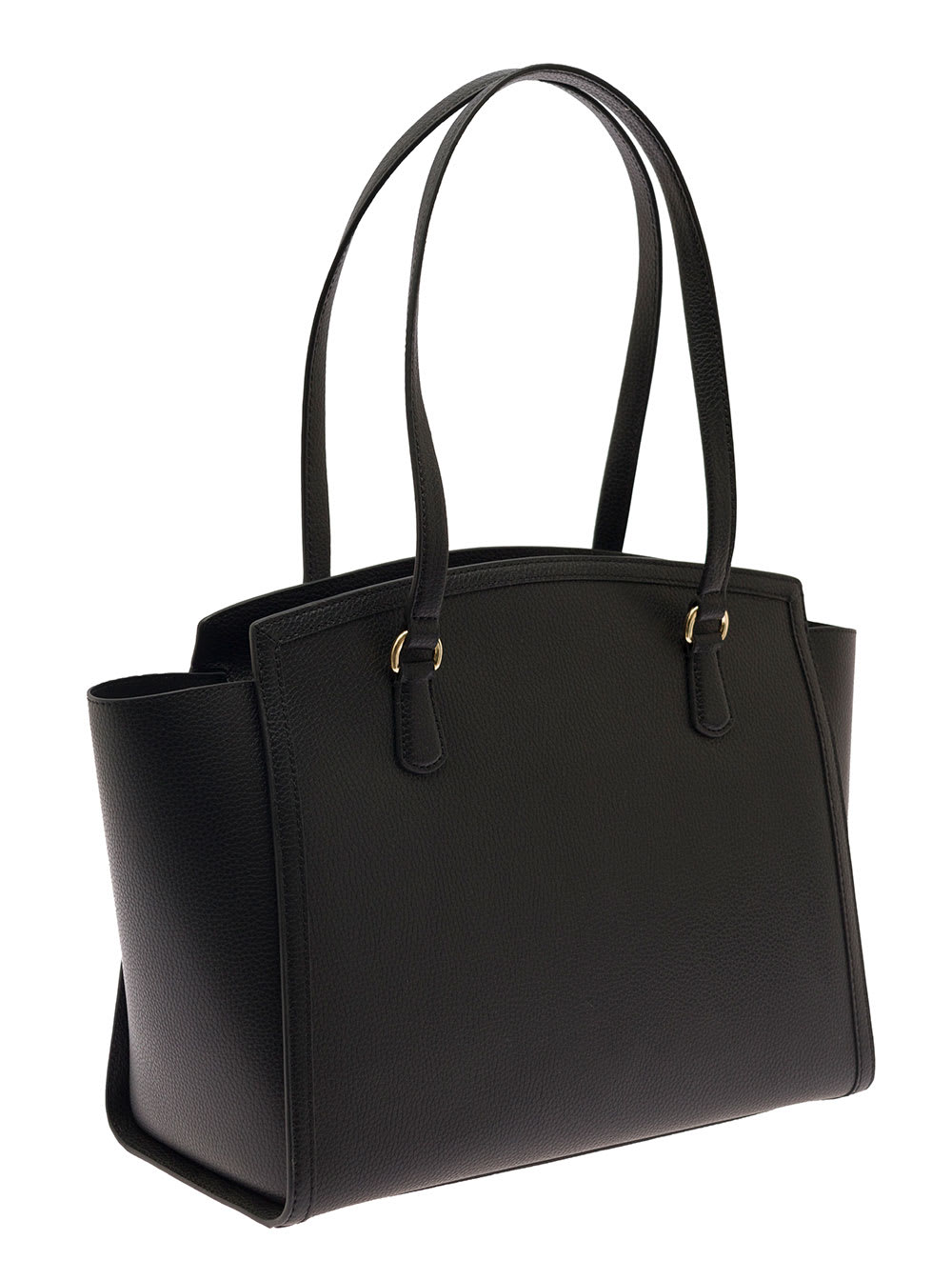 Chantal Large Black Tote Bag In Pebbled Leather Woman Michael Michael Kors