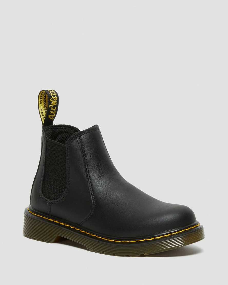Dr. Martens Kids 2976 Softy Leather Chelsea Boots in Black, Size: 3