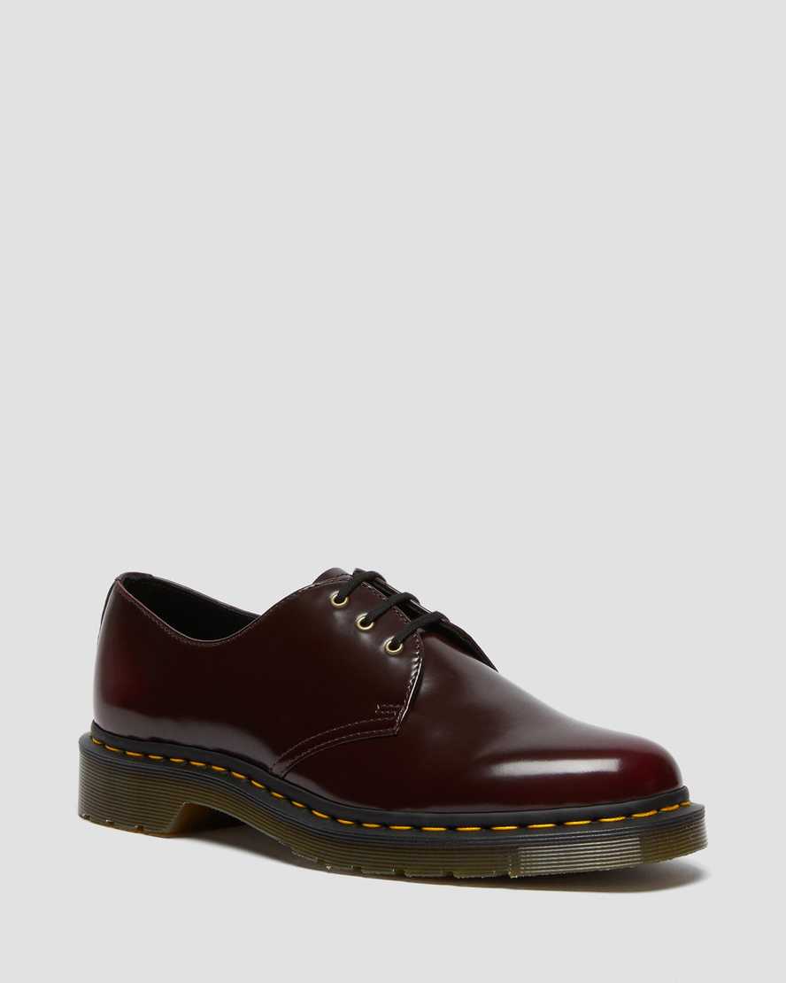 Dr. Martens Men's 1461 Rub Off Vegan Oxford Shoes in Cherry Red, Size: 6