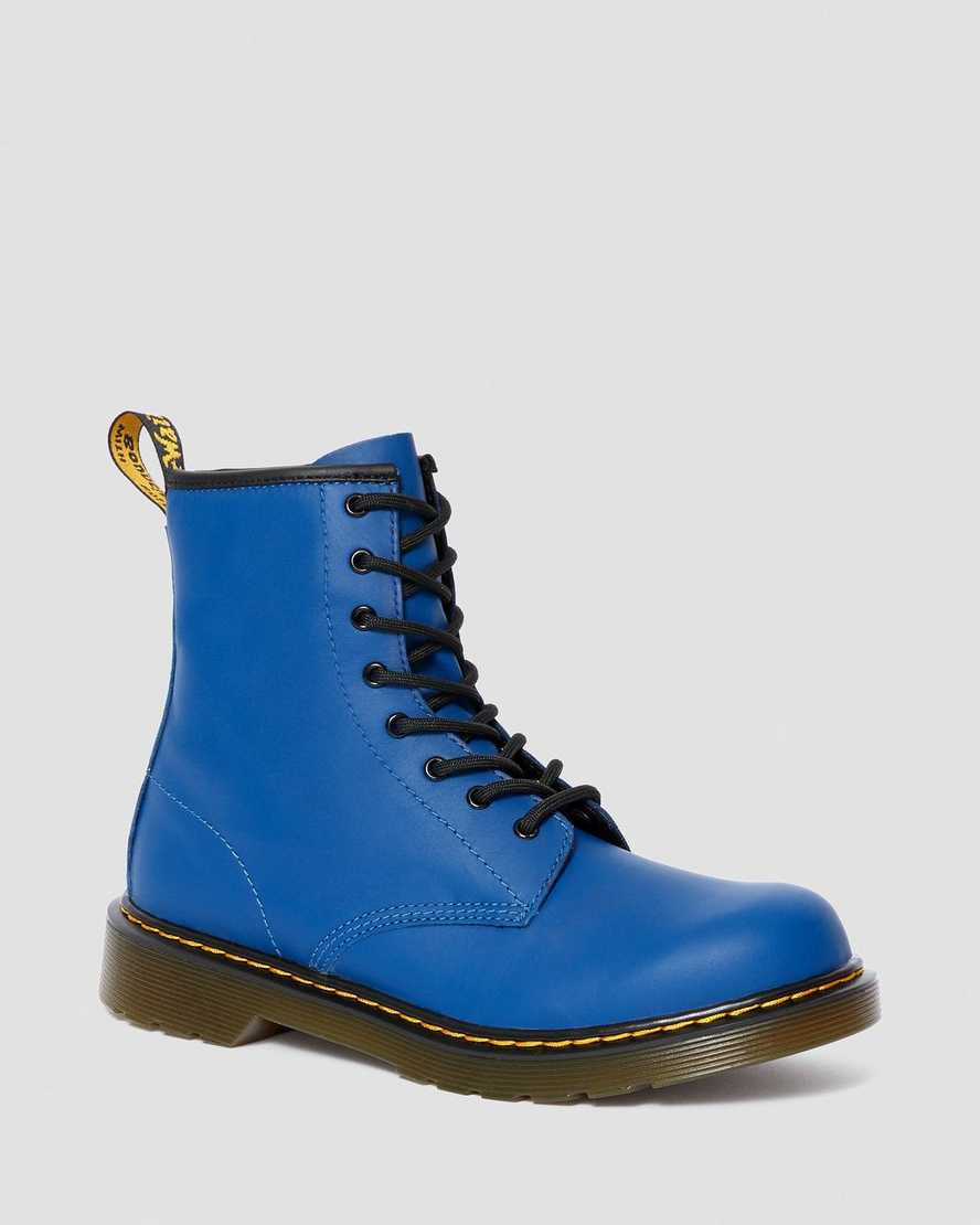 Dr. Martens Men's Soft Leather 1460 Youth Boots in Blue, Size: 5.5