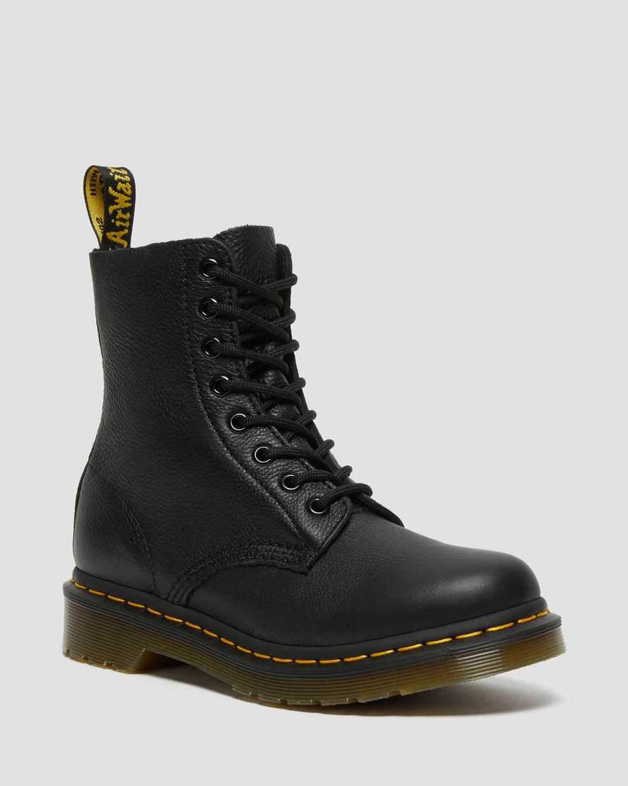 Dr. Martens Women's 1460 Pascal Virginia Leather Lace Up Boots in Black, Size: 6