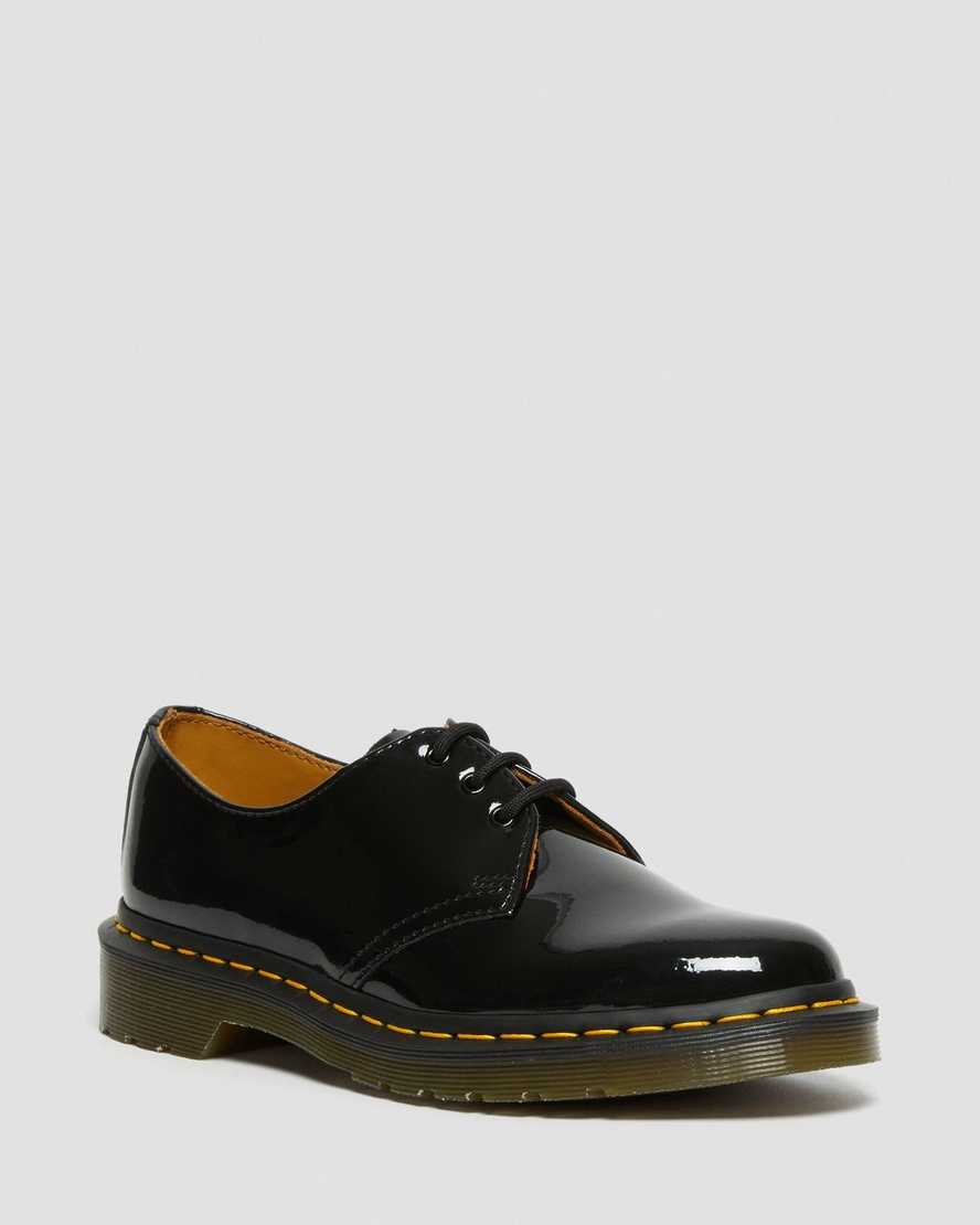 Dr. Martens Women's 1461 Patent Leather Oxford Shoes in Black, Size: 3