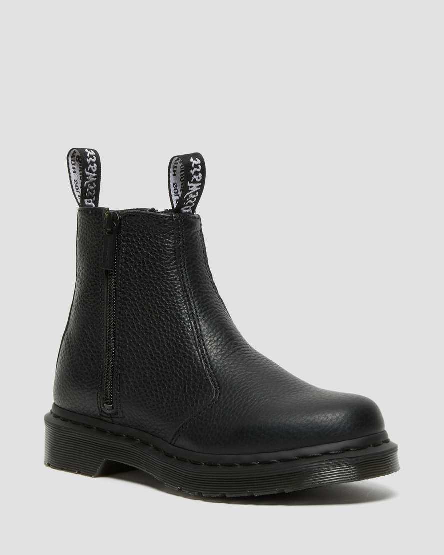 Dr. Martens Women's Leather 2976 Zip Chelsea Boots in Black, Size: 8