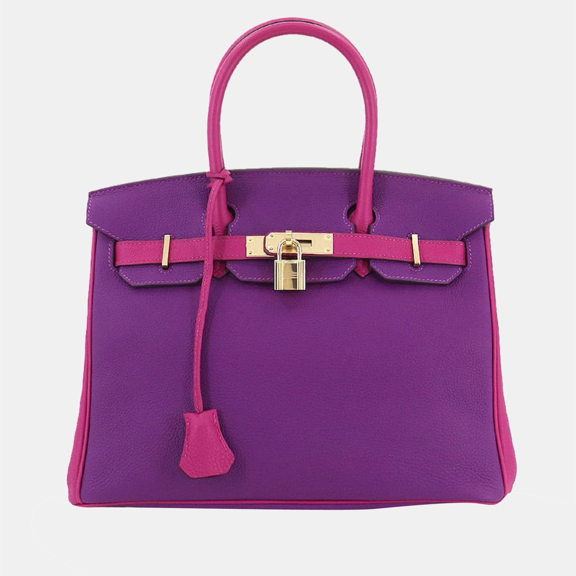 Hermes Birkin 30 Personal SPO Handbag Togo Anemone Rose Purple C Engraved Gold Metal Fittings