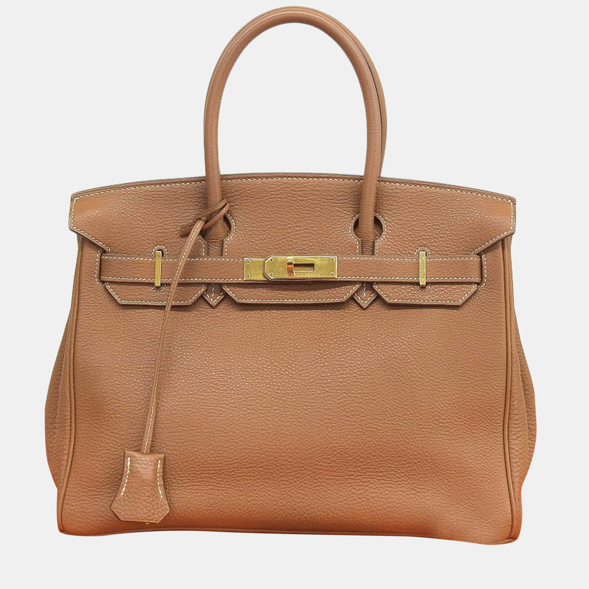 Hermes Birkin 30 handbag Togo leather gold GP metal fittings G stamp