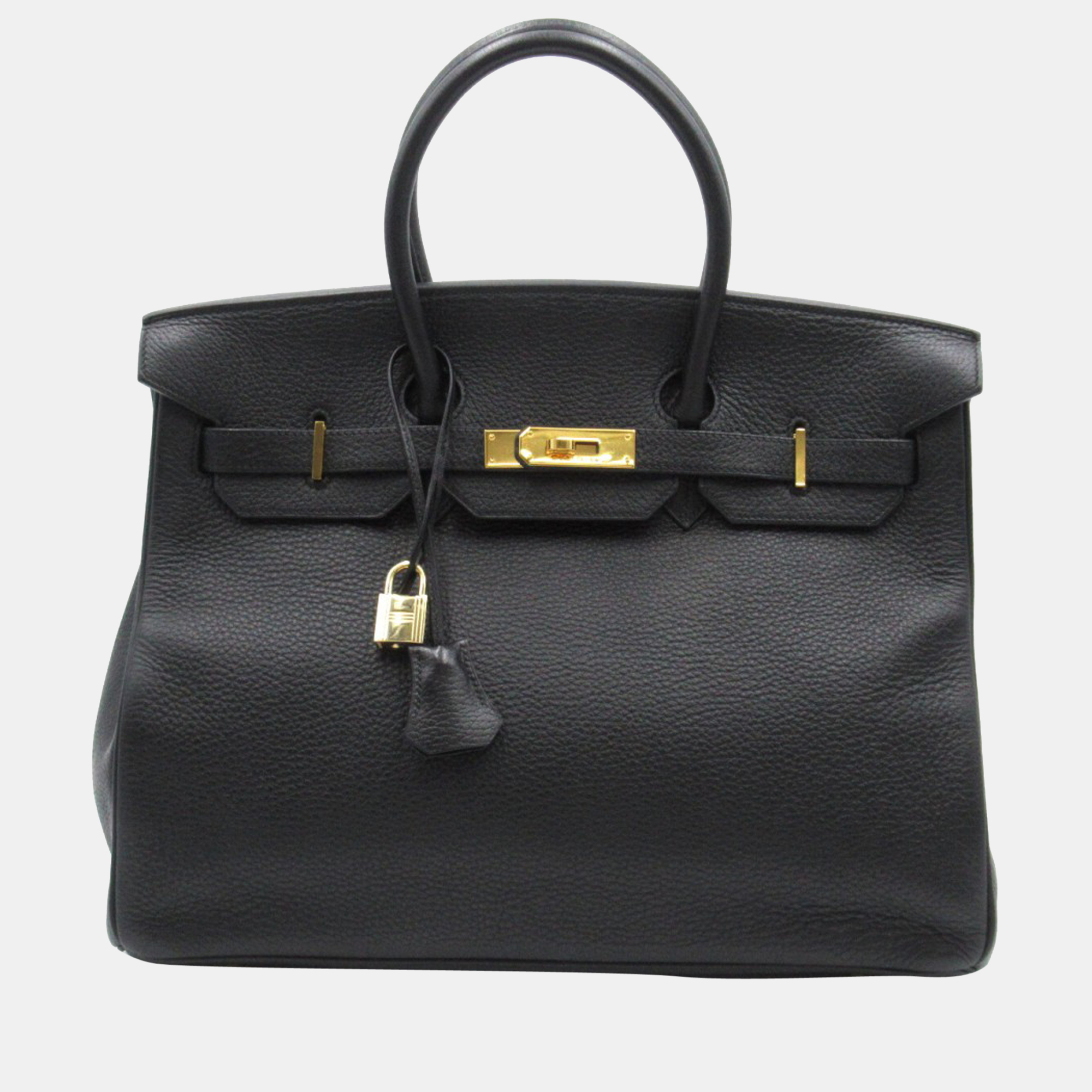 Hermes Black Togo Leather Gold Hardware Birkin 35 Bag