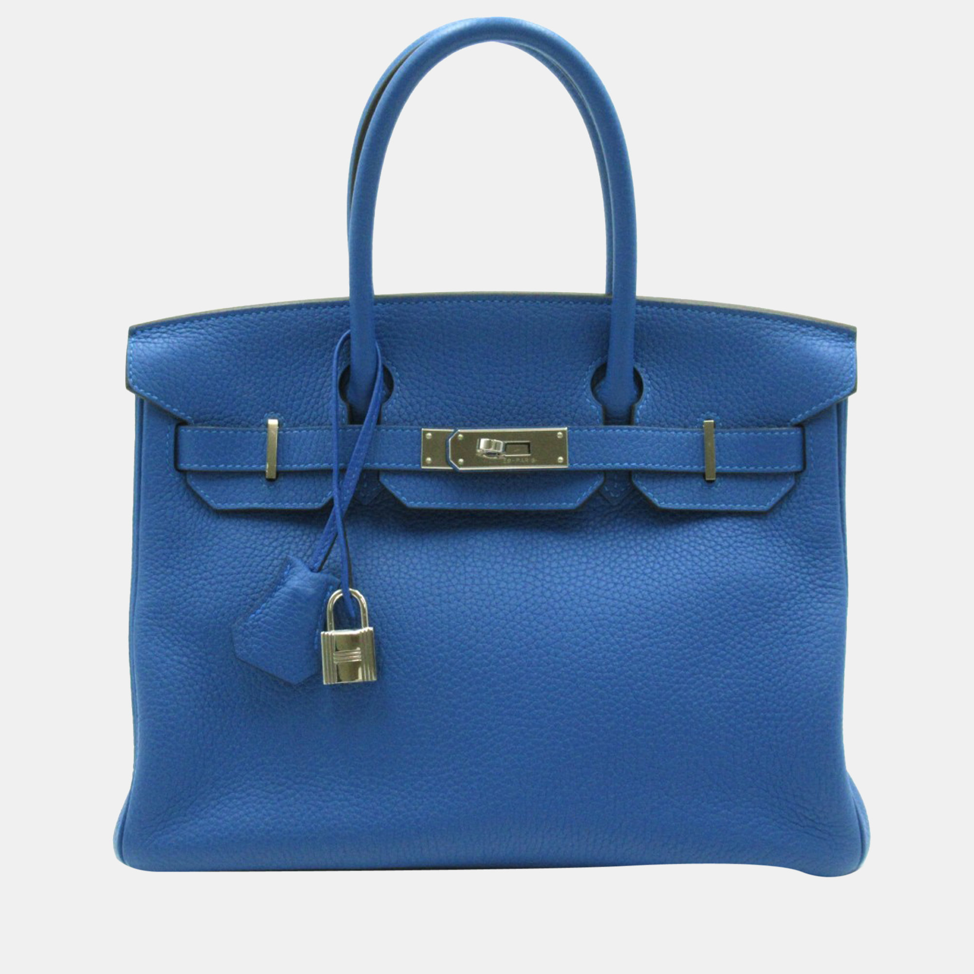 Hermes Blue Togo Leather Palladium Hardware Birkin 30 Bag