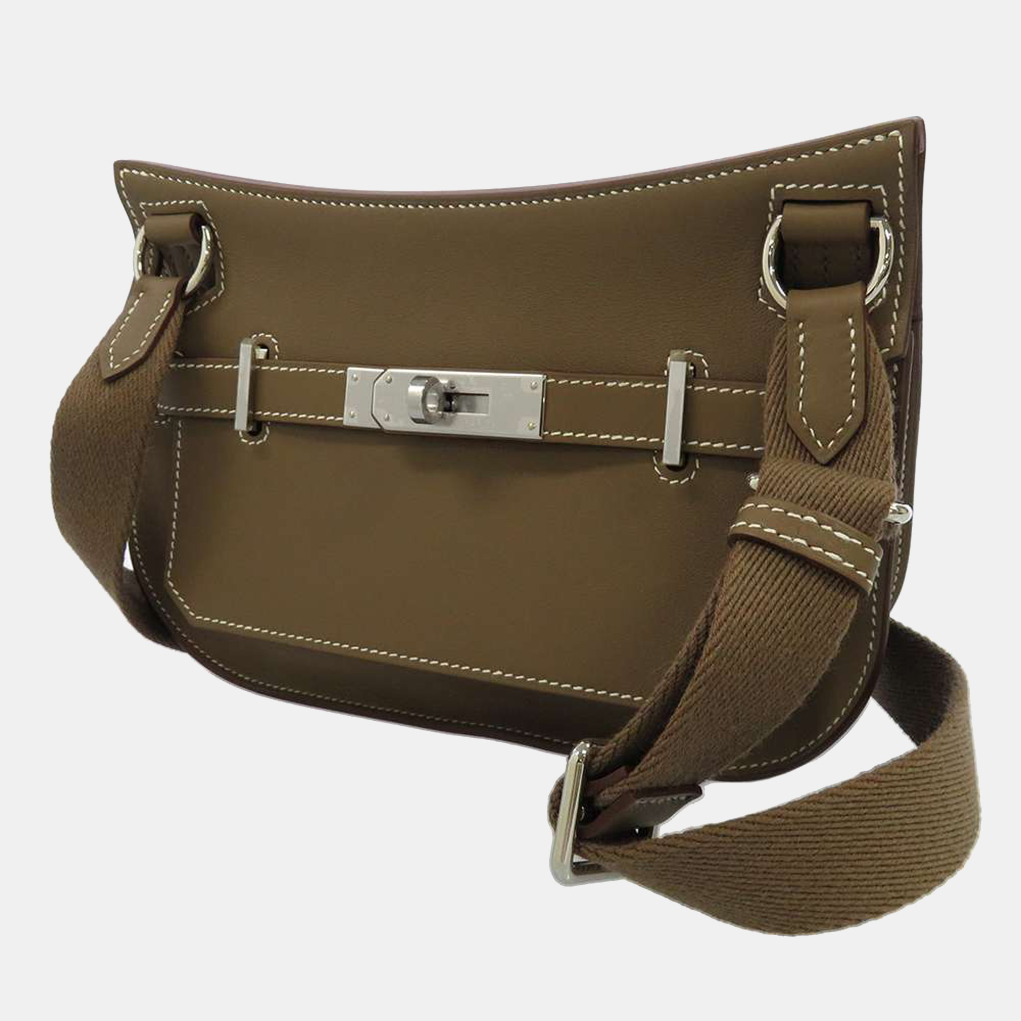 Hermes Grey Swift Leather Jypsiere Mini Shoulder Bag