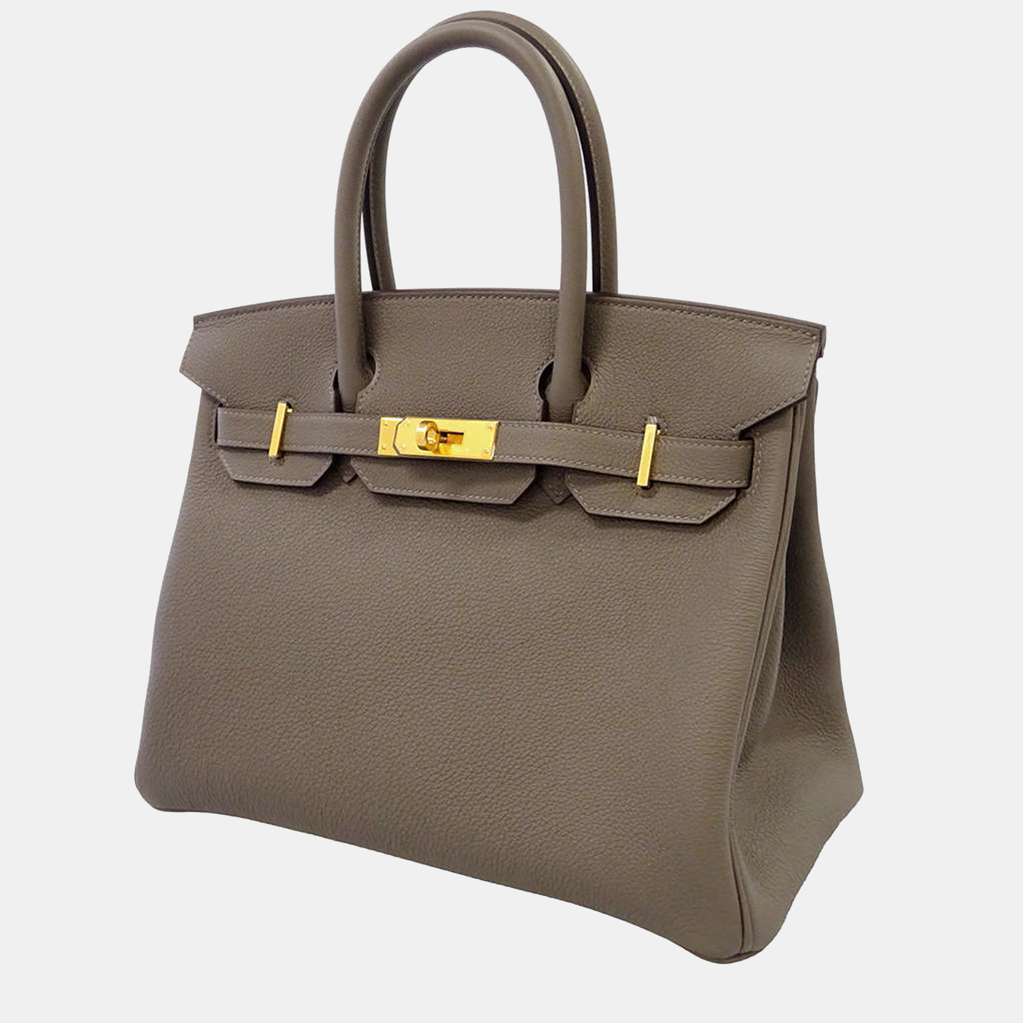 Hermes Grey Togo Leather Gold Hardware Birkin 30 Bag