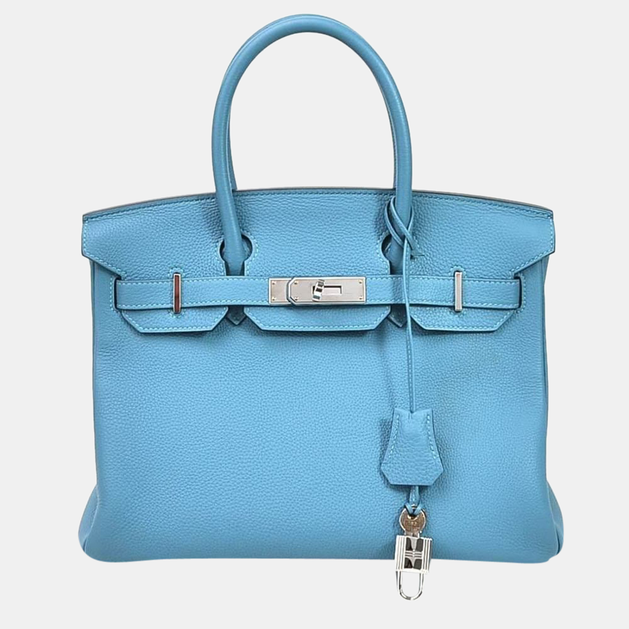Hermes Handbag Birkin 30 Azure Togo Ladies