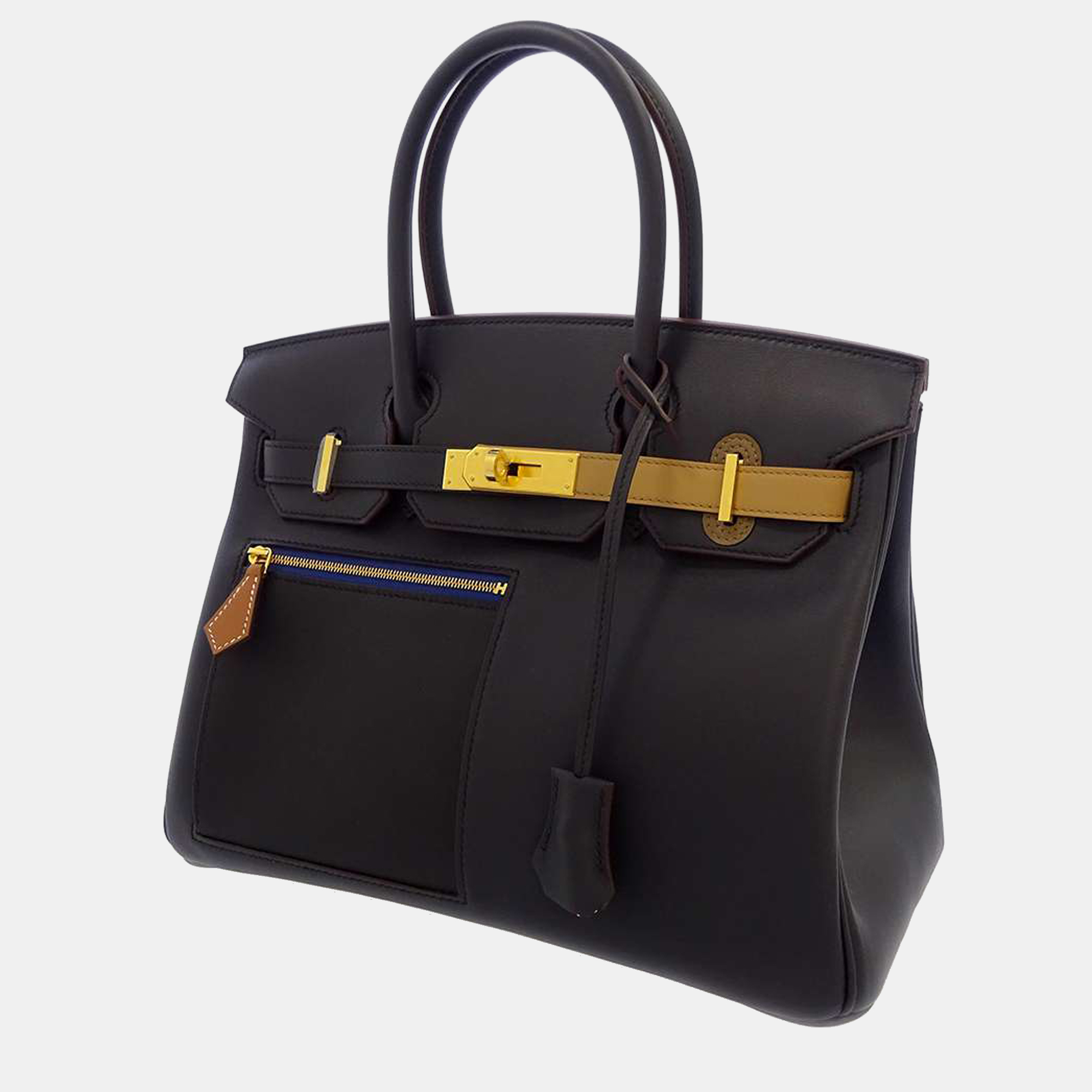 Hermes Multi Swift Leather Gold Hardware Colormatic Birkin 30 Bag