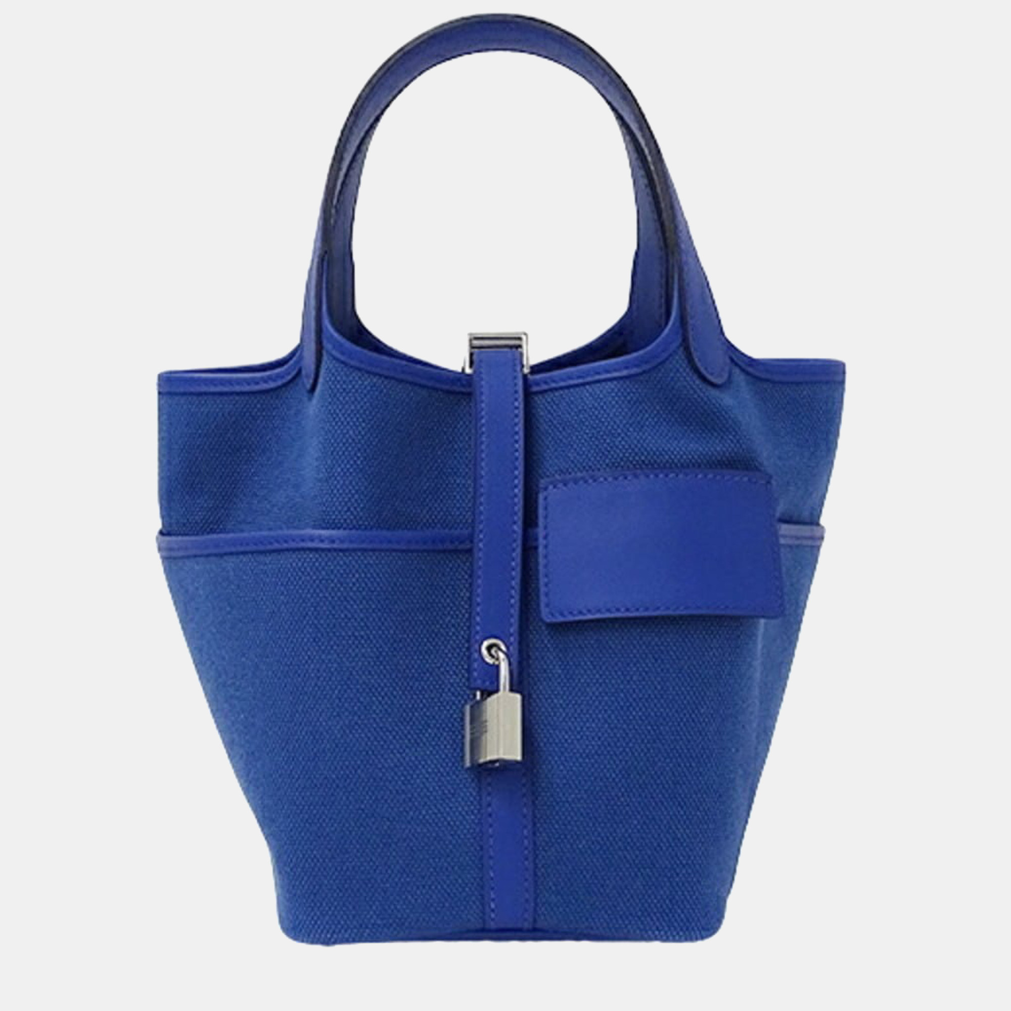 Hermes Picotin Lock Cargo PM Swift Towar Goalan Blue Royale Bag Women's Handbag Tote U Engraved