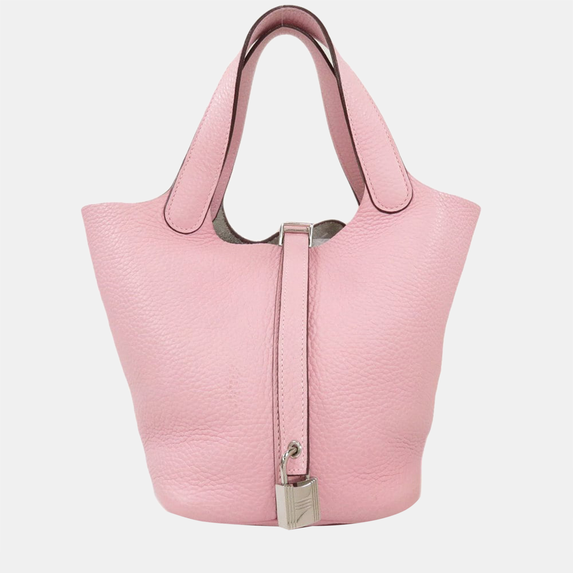 Hermes Picotin Lock PM Rose Sakura Handbag Taurillon Ladies