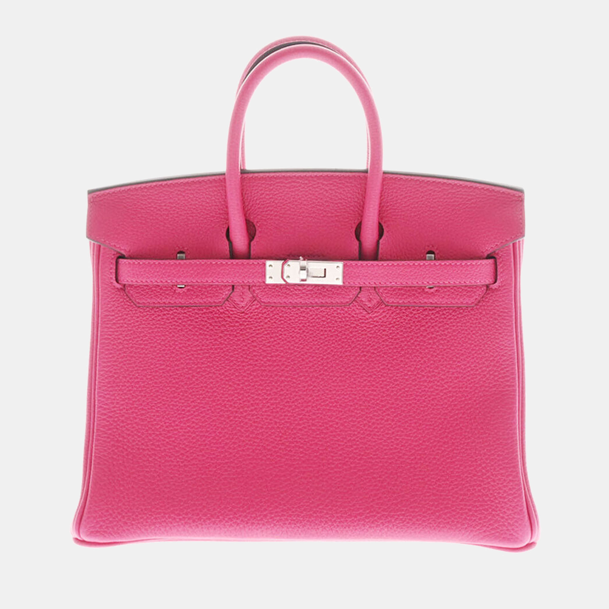 Hermes Pink Togo Leather Palladium Hardware Birkin 25 Bag