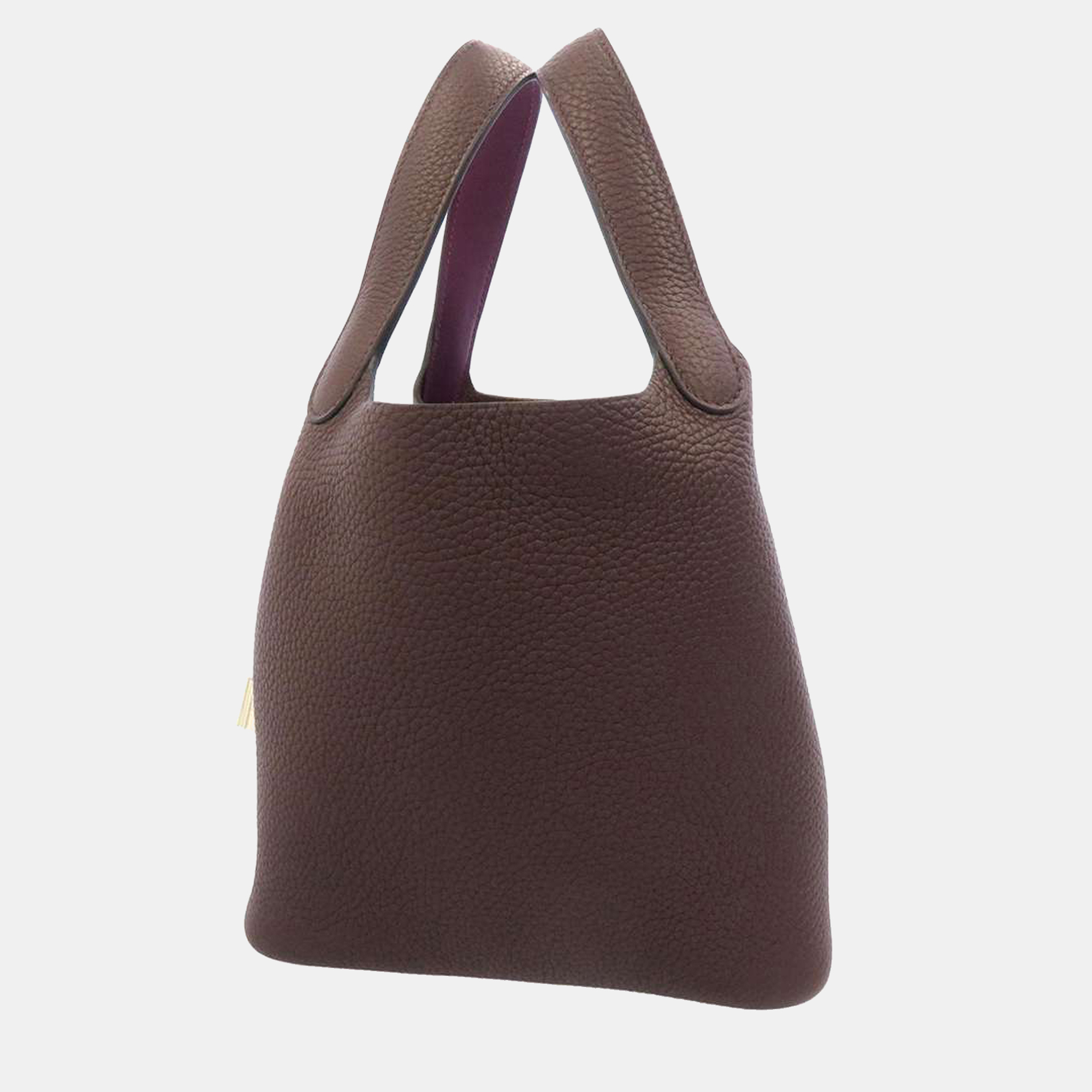 Hermes Purple Clemence & Swift Éclat Leather Picotin Lock PM Tote Bag