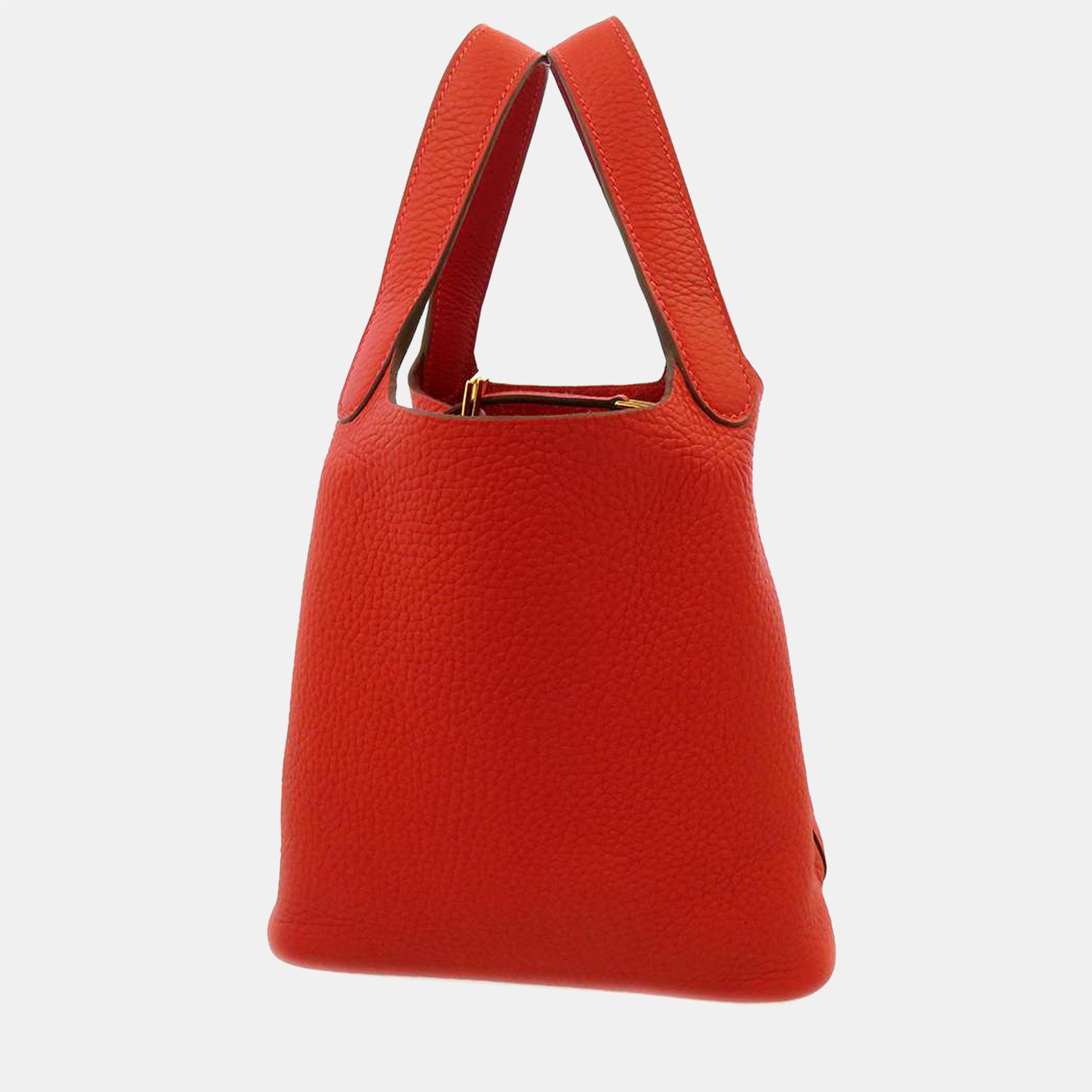 Hermes Red Taurillon Clemence Leather Picotin Lock 18 Tote Bag