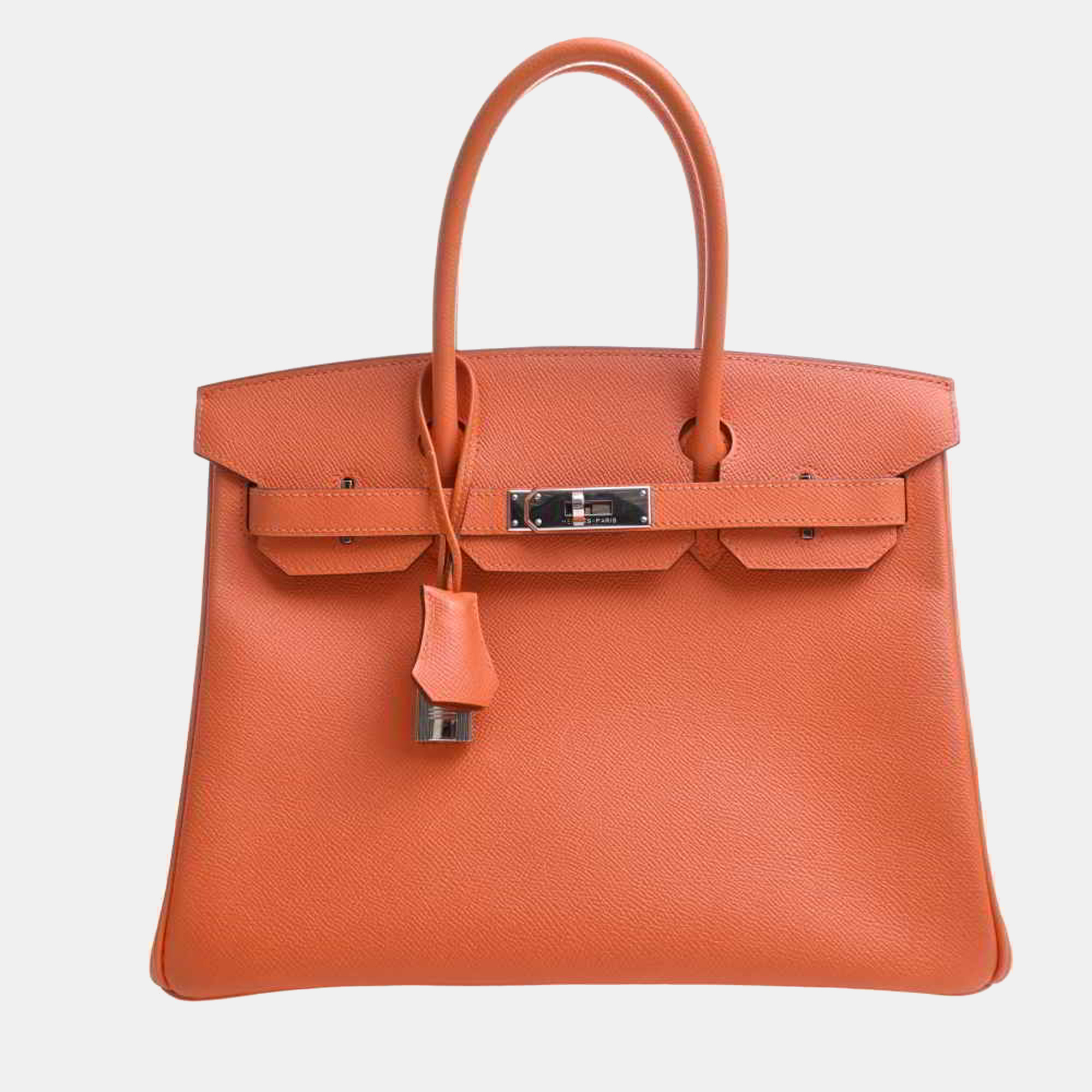 Hermes Vaux Epsom Birkin 30 Apricot Handbag - Orange