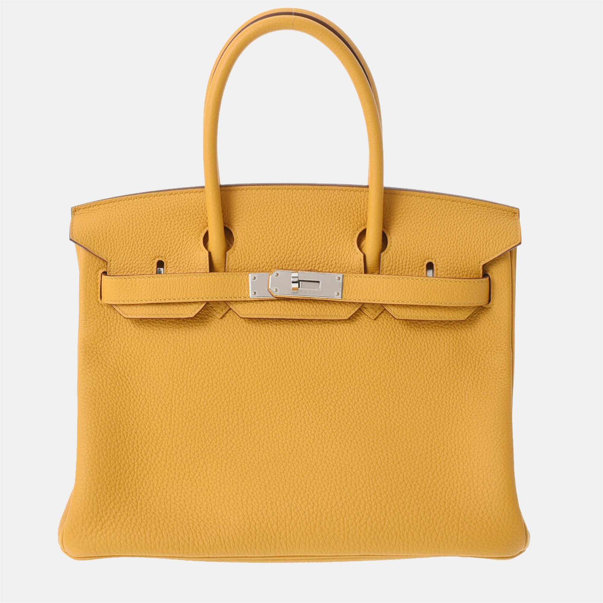 Hermes Yellow Togo Leather Palladium Hardware Birkin 30 Bag