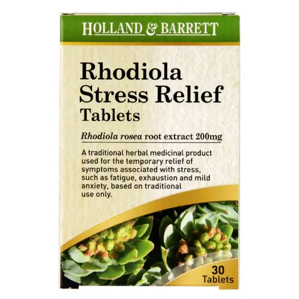 Holland & Barrett Rhodiola Stress Relief 30 Tablets 200mg Save 17% Price: Sale price£28.78 Regular price