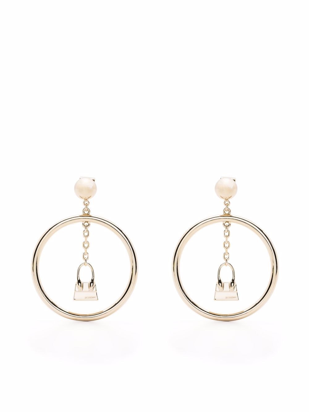 Jacquemus Le Chiquito drop hoop earrings - Gold