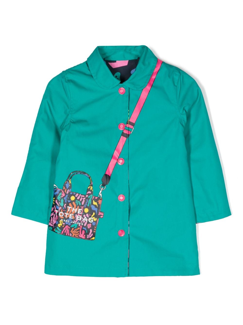 Marc Jacobs Kids bag-print reversible trench coat - Green