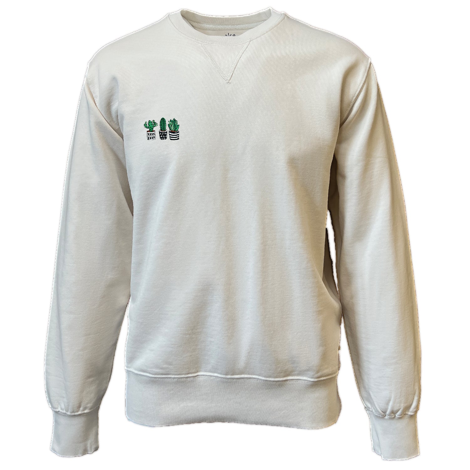 Men Cactus Embroidered Sweatshirt Off White Small Alse Studio