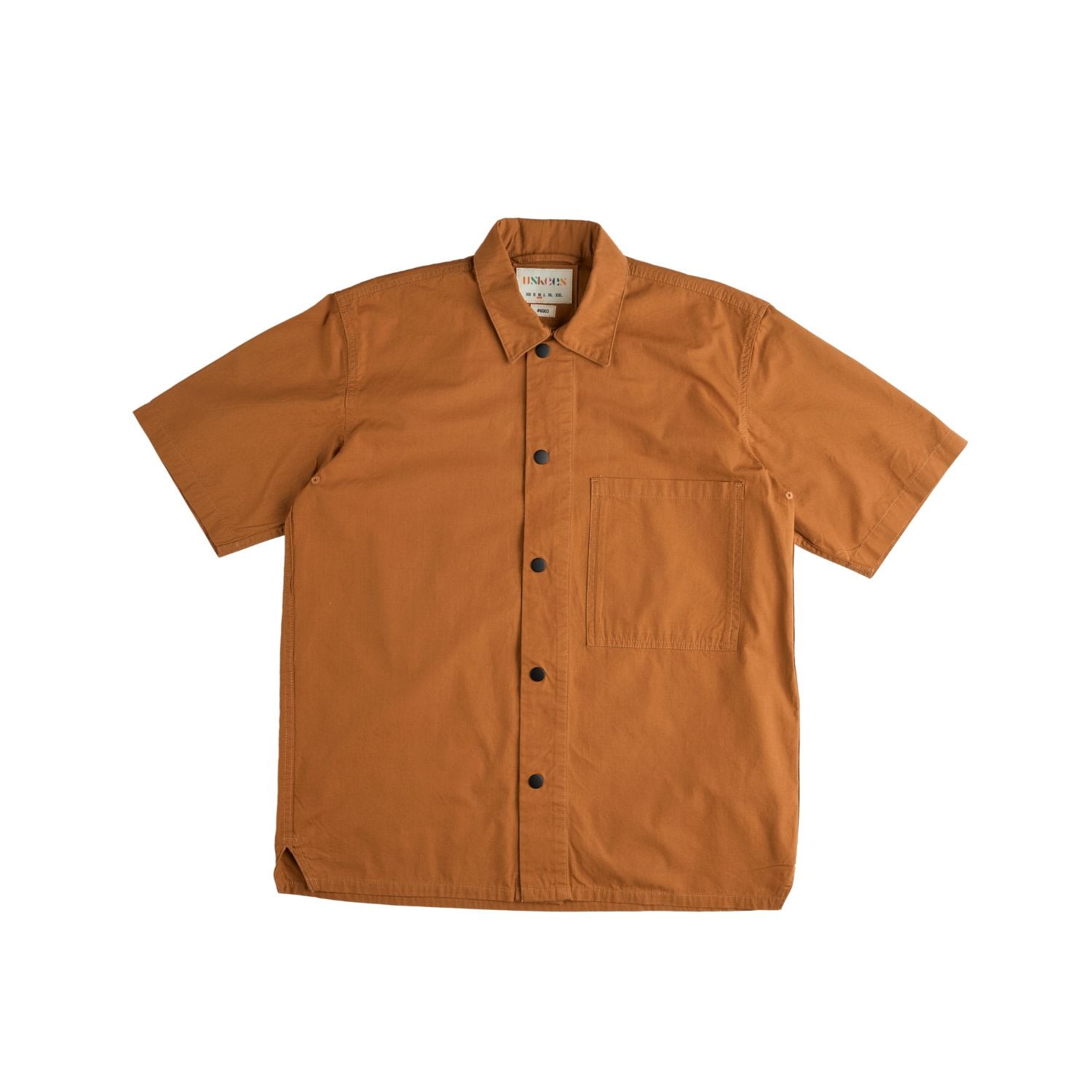 Men's 6003 Lightweight Short Sleeve Shirt - Light Brown Small Uskees