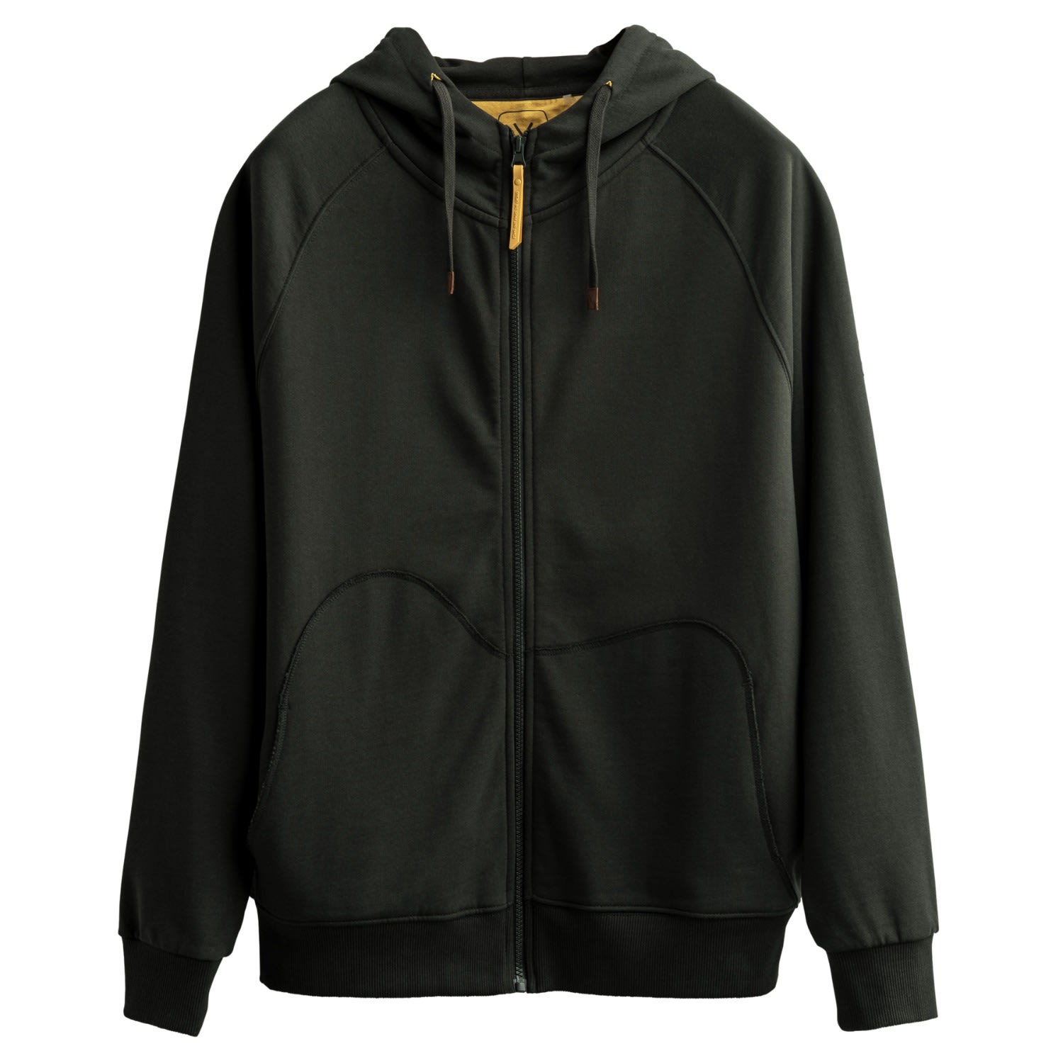 Men's Black Unisex Design Zip Hoodie Sweatshirt - Zipper - Asphalt Extra Small KAFT