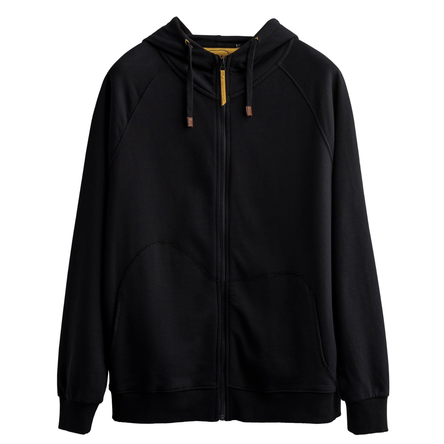 Men's Black Unisex Design Zip Hoodie Sweatshirt - Zipper - Tar Extra Small KAFT
