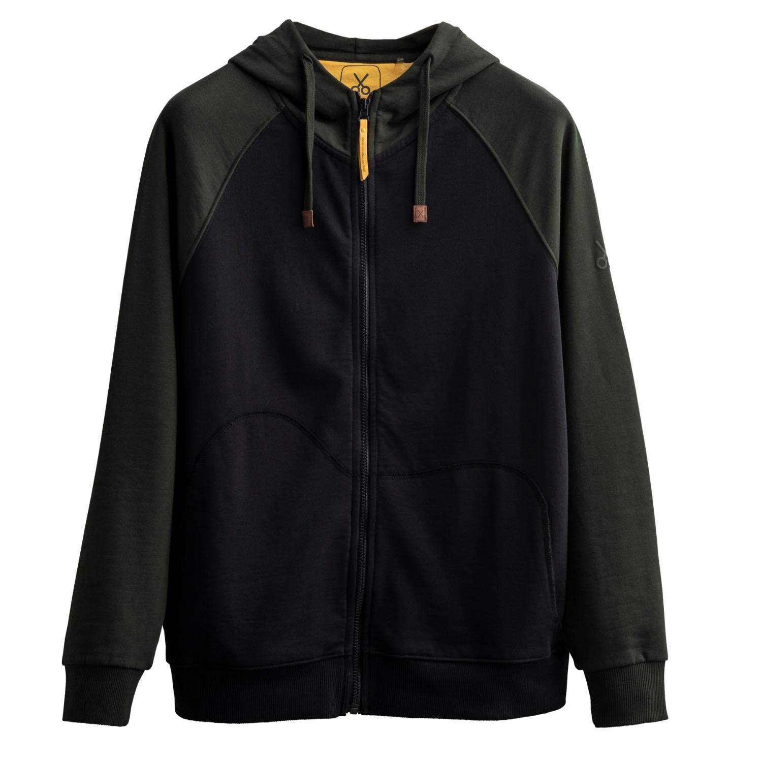 Men's Black Unisex Design Zipper Hoodie Sweatshirt - Kleuzip - Tar Extra Small KAFT