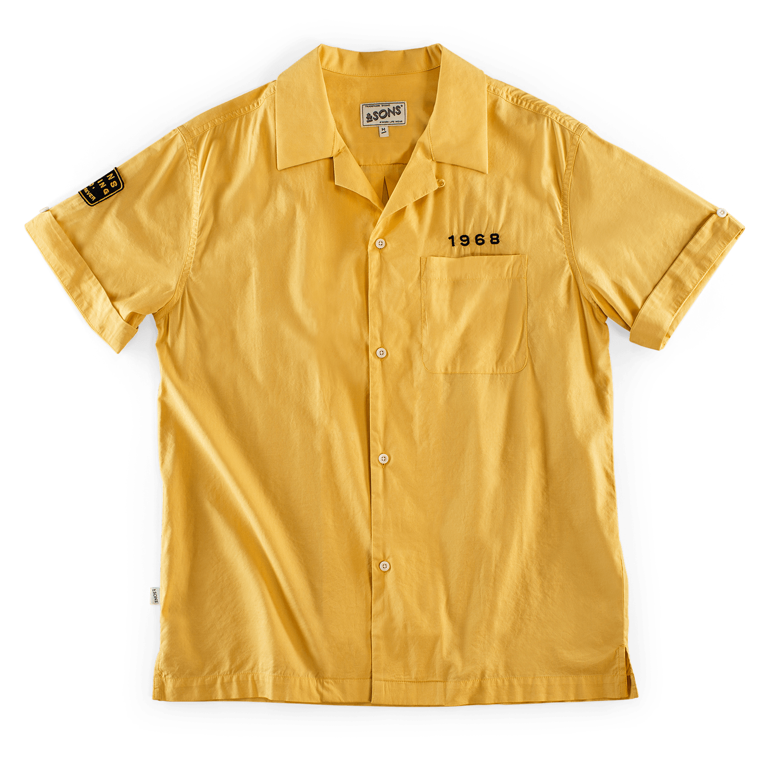 Men's Blue Club Shirt Yellow Small &SONS Trading Co