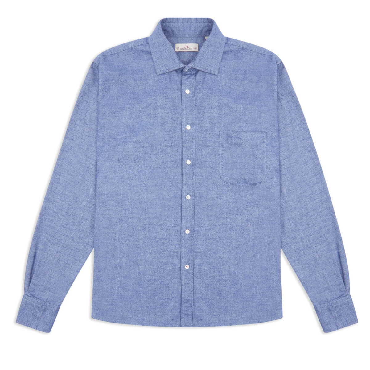 Men's Blue Flannel Shirt - Chambray Extra Large Burrows & Hare