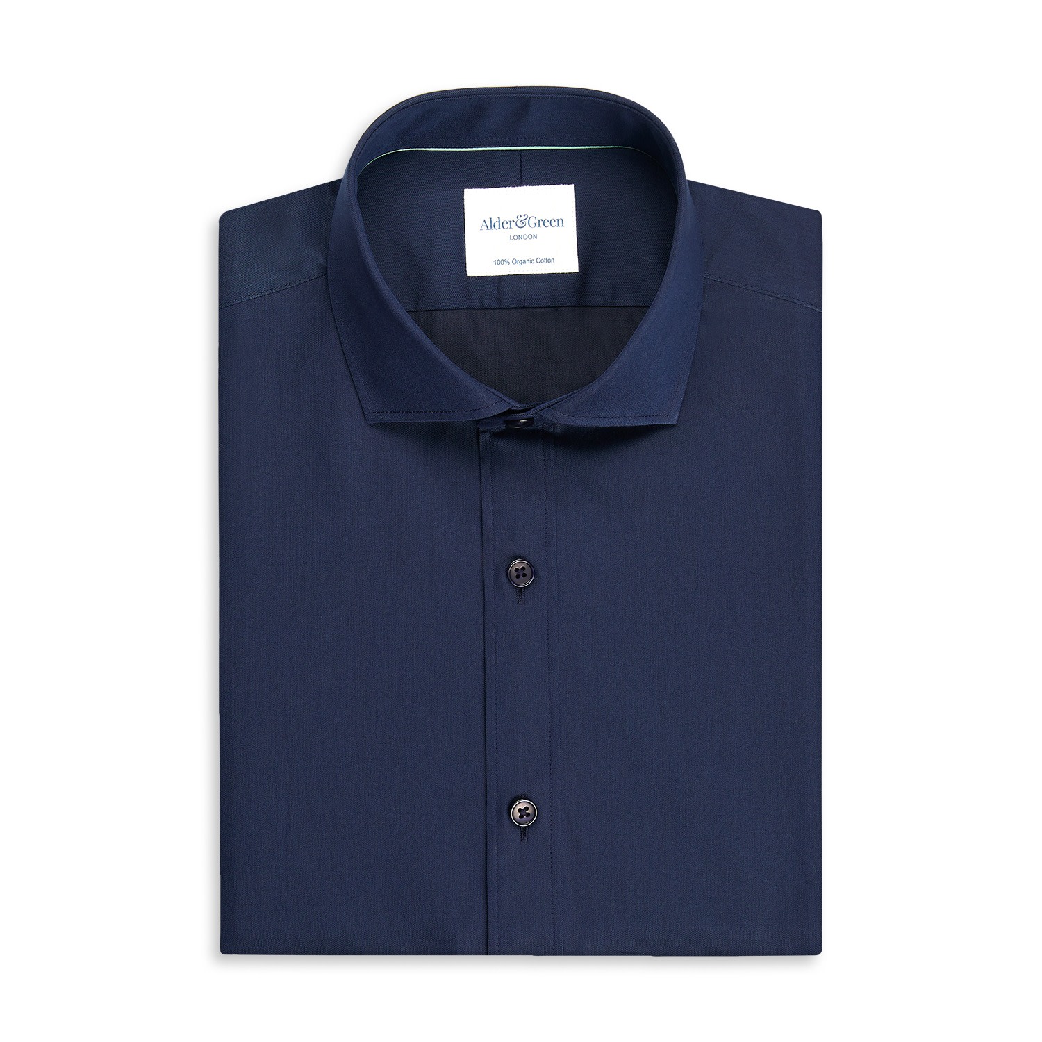 Men's Blue Organic Navy Twill Shirt 15" Alder & Green