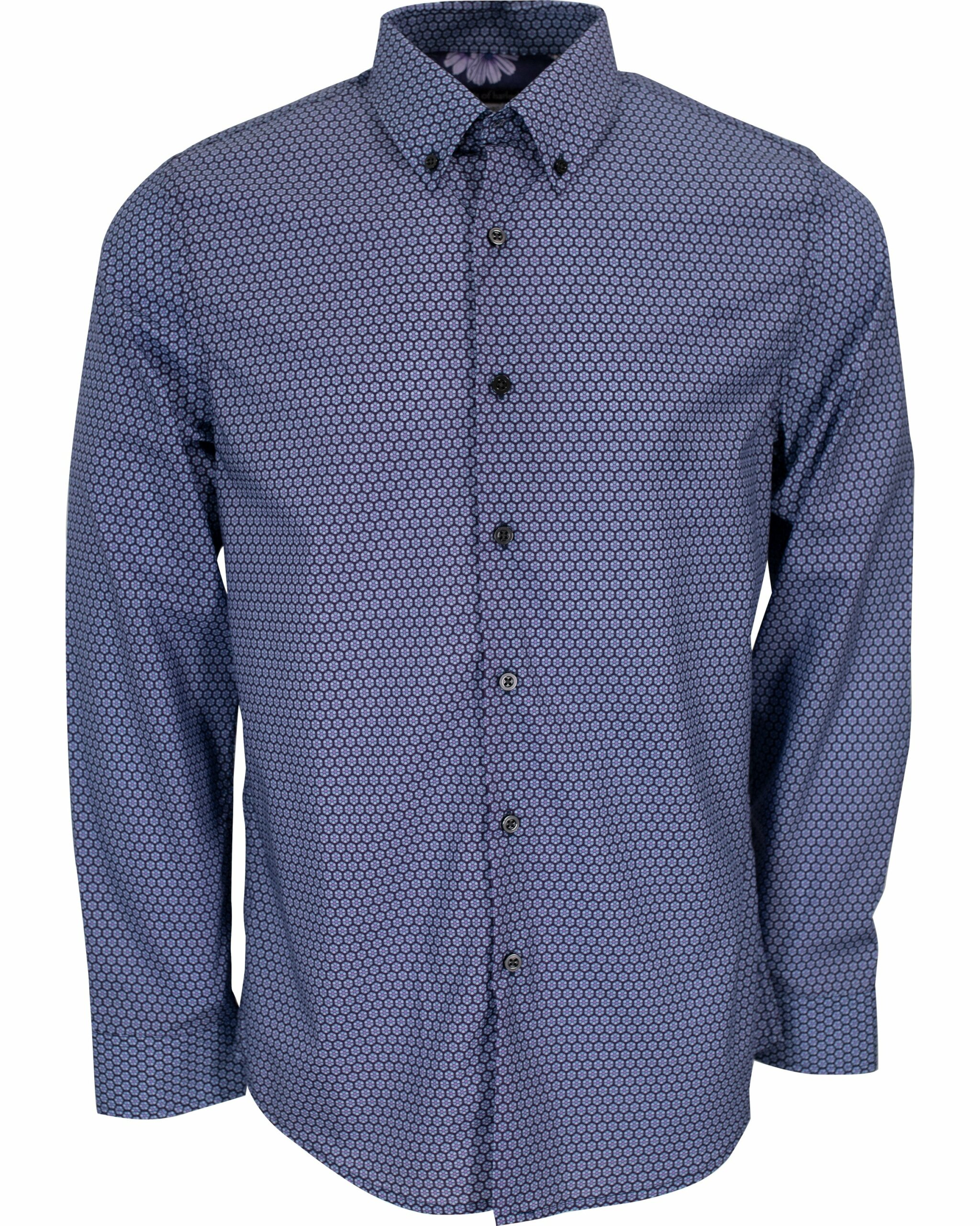 Men's Blue / Pink / Purple Morris Balls Shirt In Helio Small Lords of Harlech