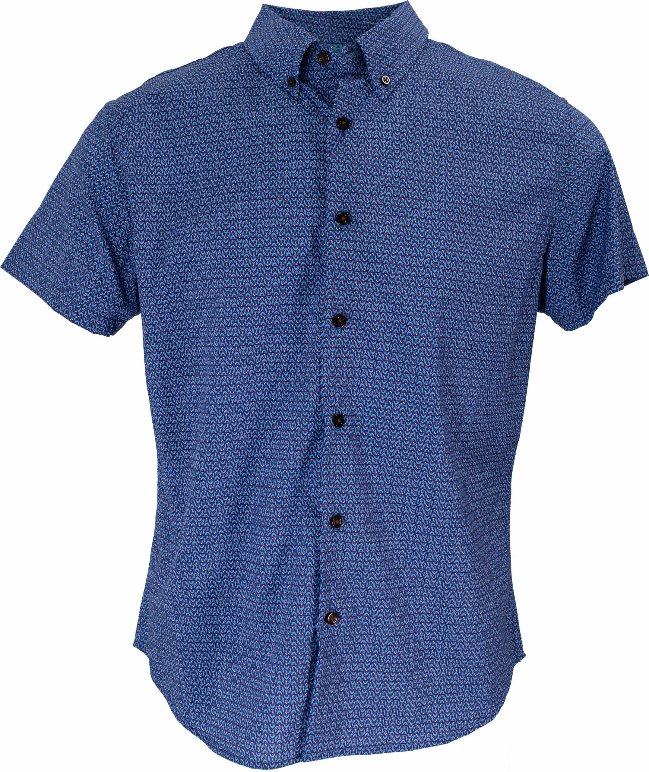 Men's Blue / Pink / Purple Tim Turtle Geo Shirt In Blue Small Lords of Harlech