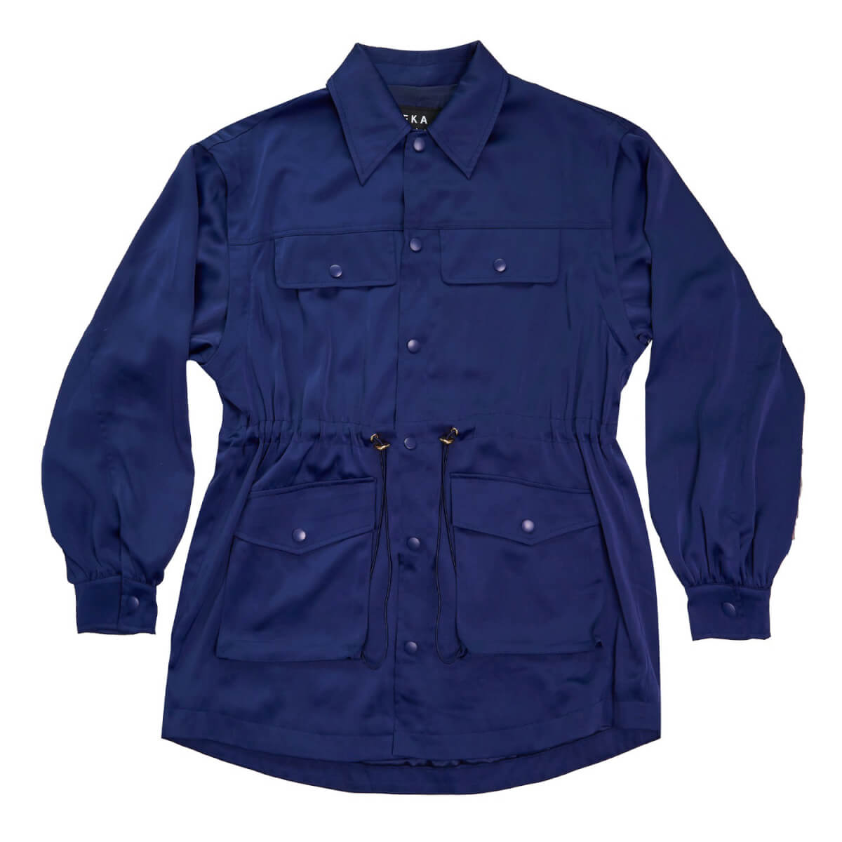 Men's Blue The Satin Cargo Shirt Small Formerly Known As