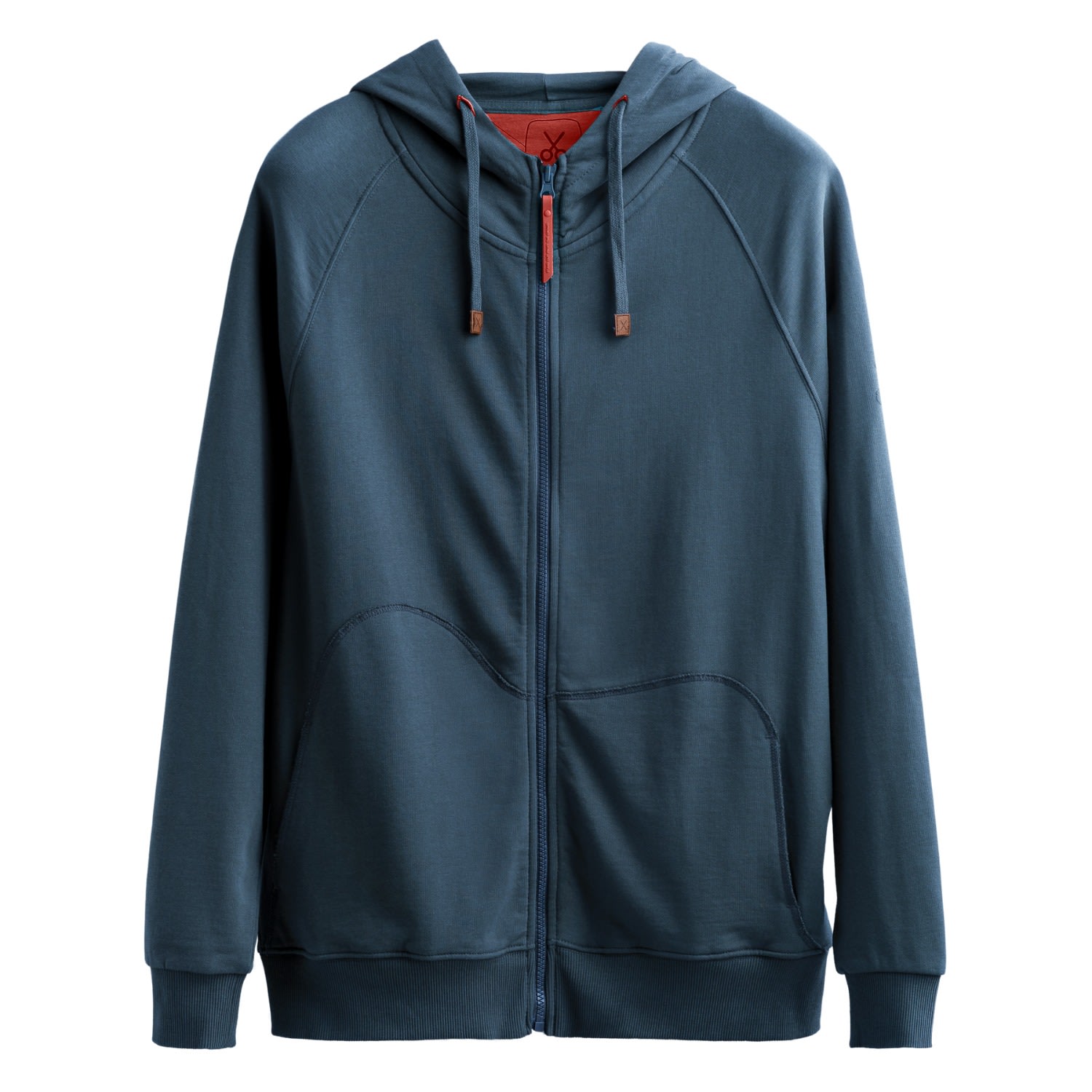Men's Blue Unisex Design Zip Hoodie Sweatshirt - Zipper - Ocean Extra Small KAFT