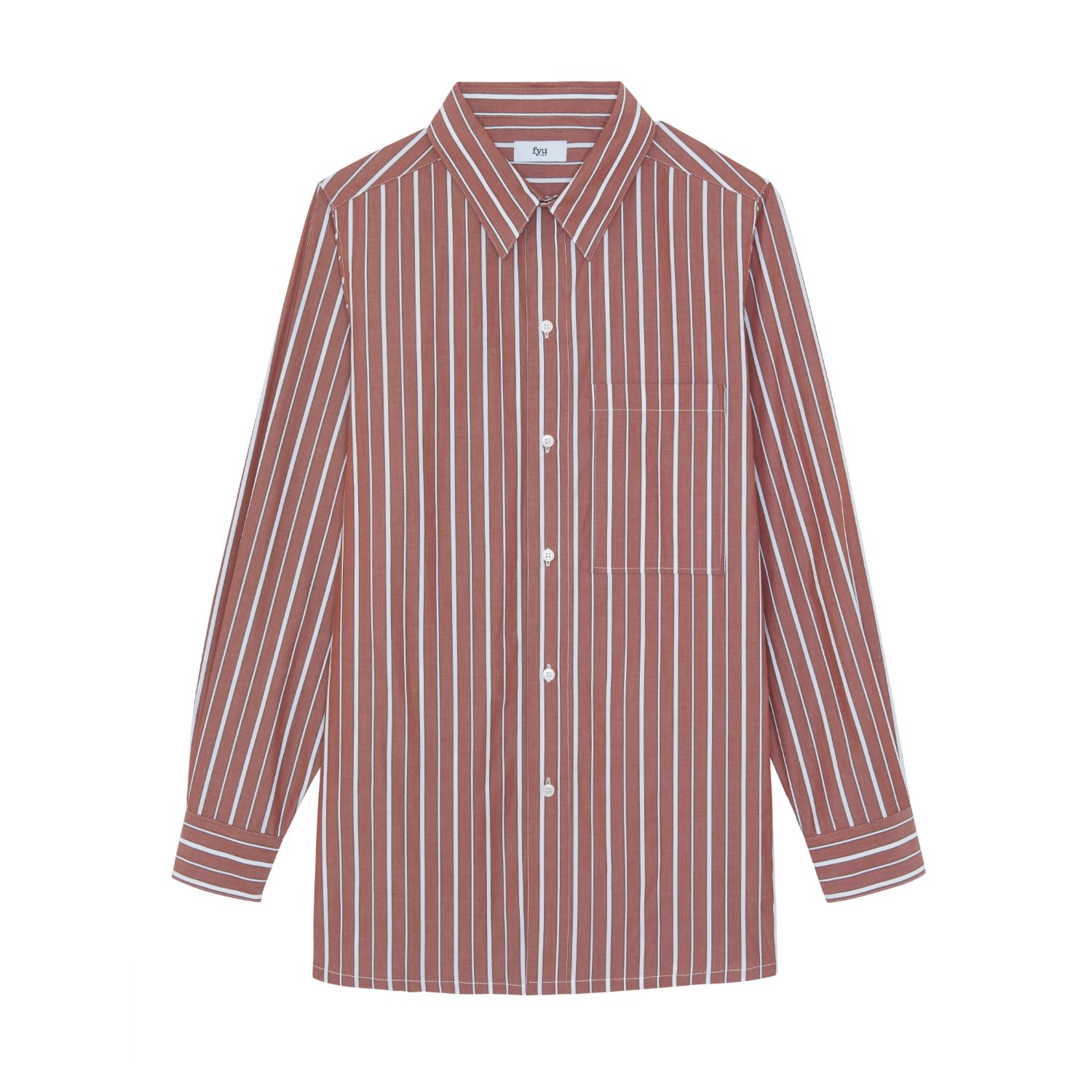 Men's Brown Jessie Long Shirt Extra Small FYU PARIS