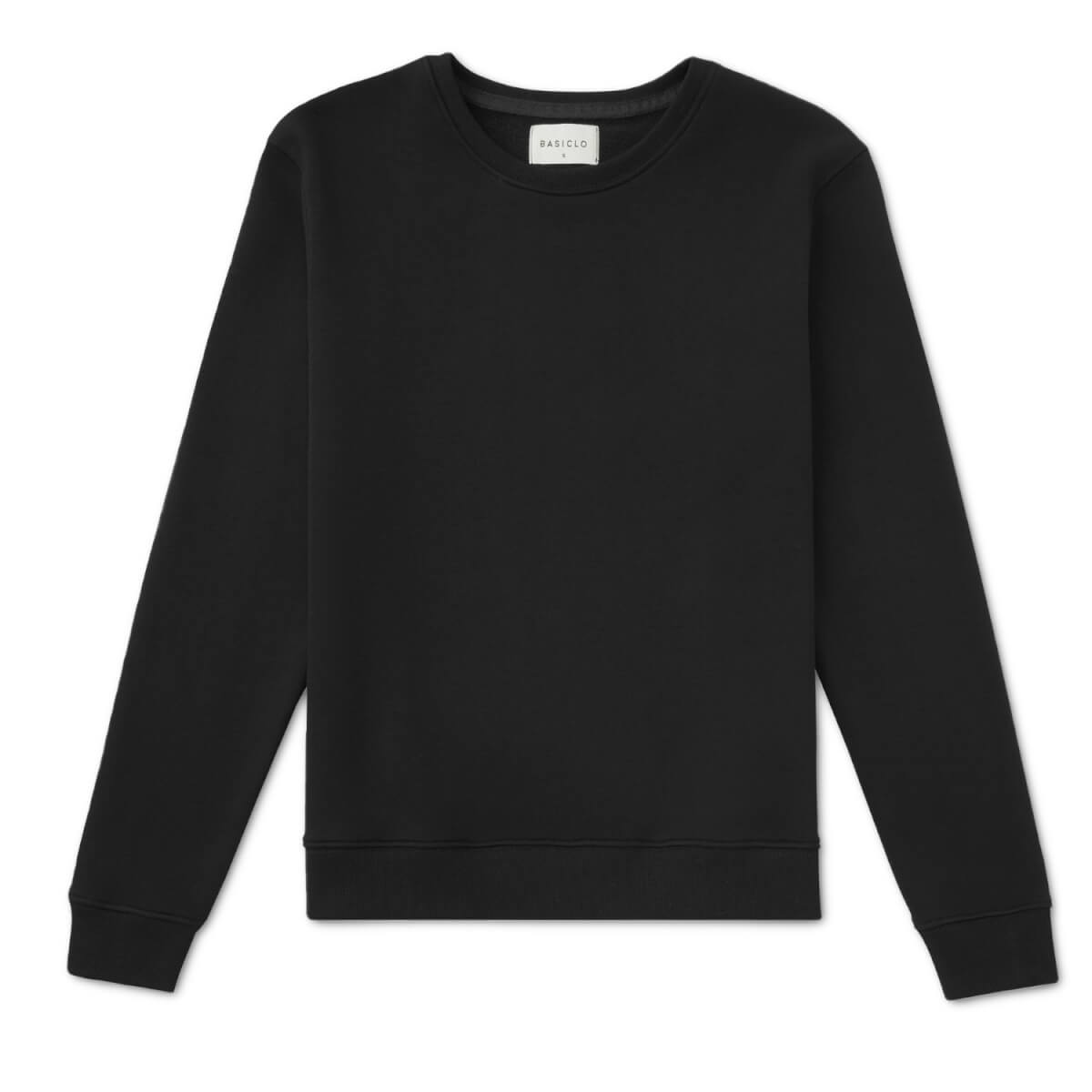 Men's Essential Sweatshirt Black Small Basiclo