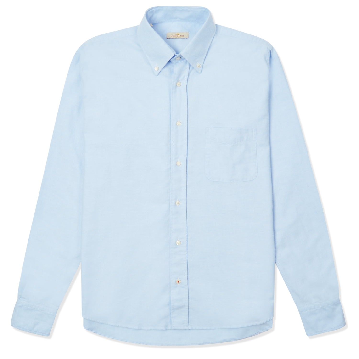 Men's Flannel Button-Down Shirt - Blue Large Burrows & Hare