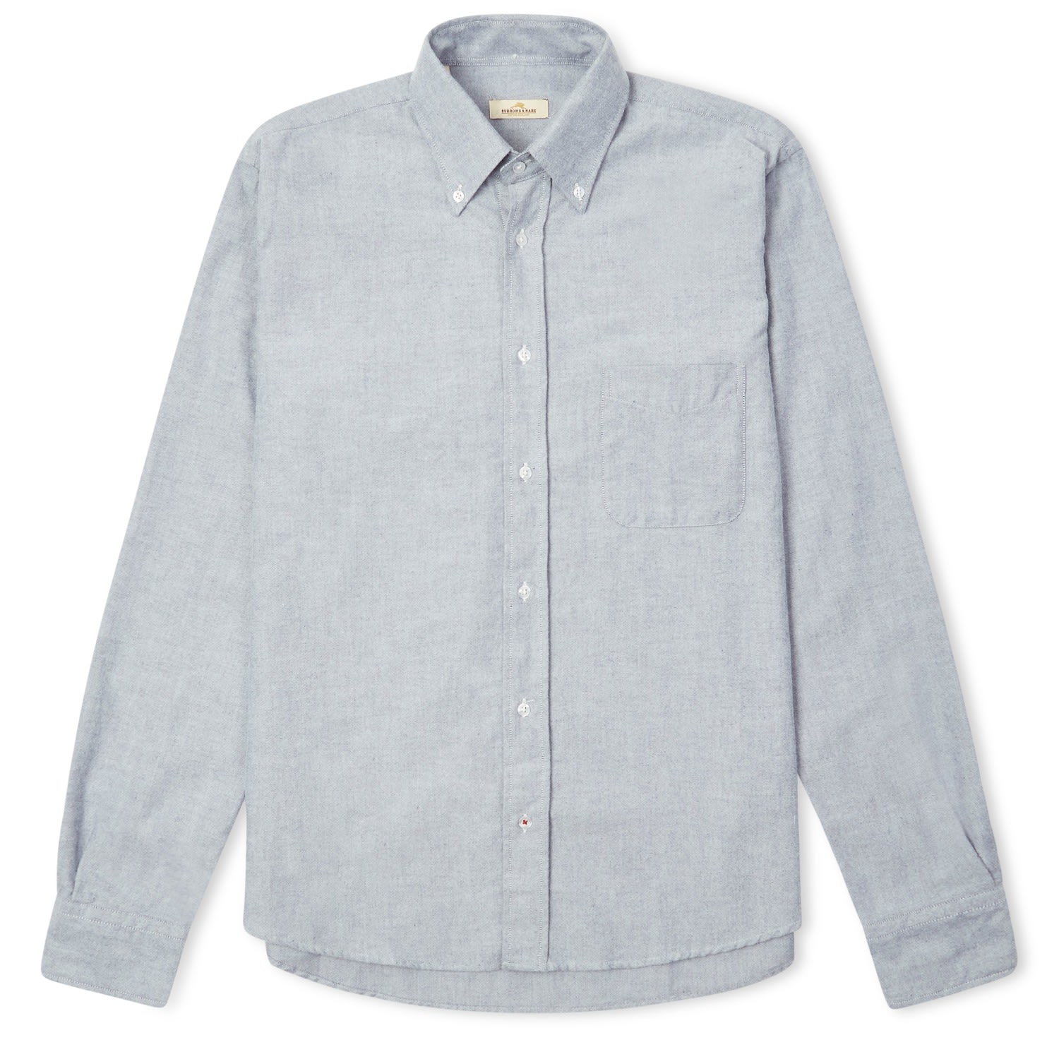 Men's Flannel Button-Down Shirt - Grey Extra Large Burrows & Hare