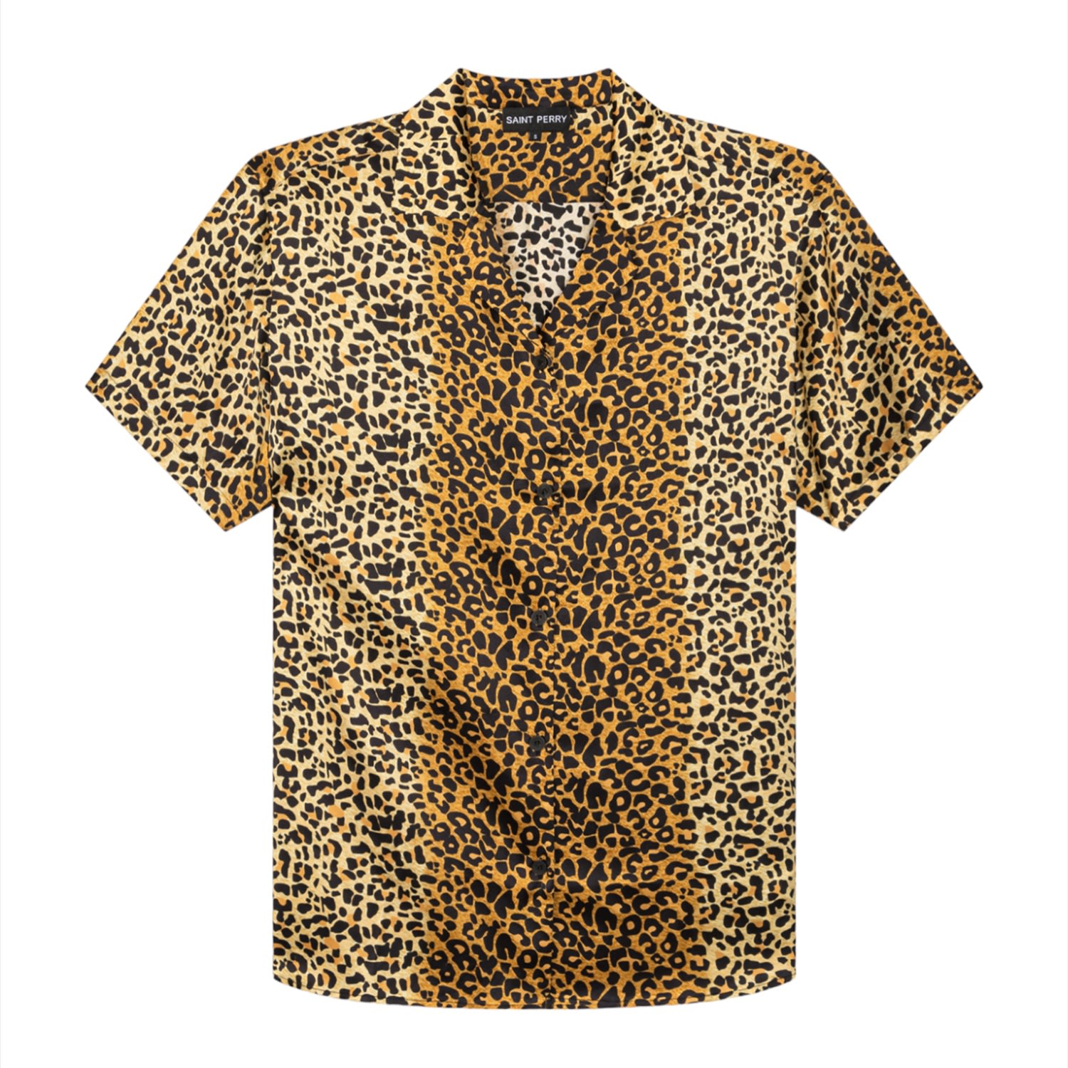 Men's Gold Cheetah Shirt Small SAINT PERRY