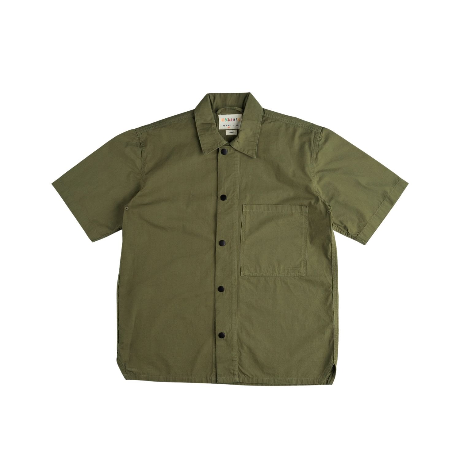 Men's Green 6003 Lightweight Short Sleeve Shirt - Olive Small Uskees