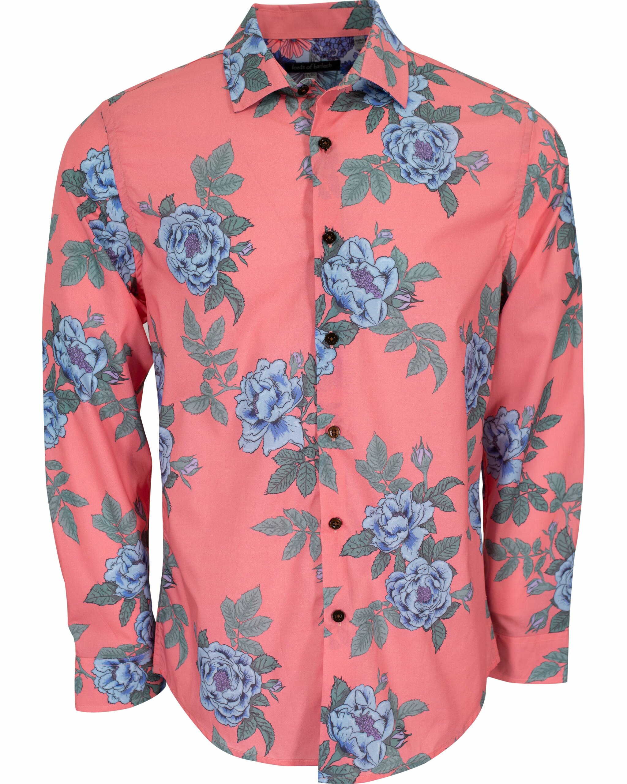 Men's Green / Blue / Pink Nigel Floating Forna Shirt In Geranium Small Lords of Harlech