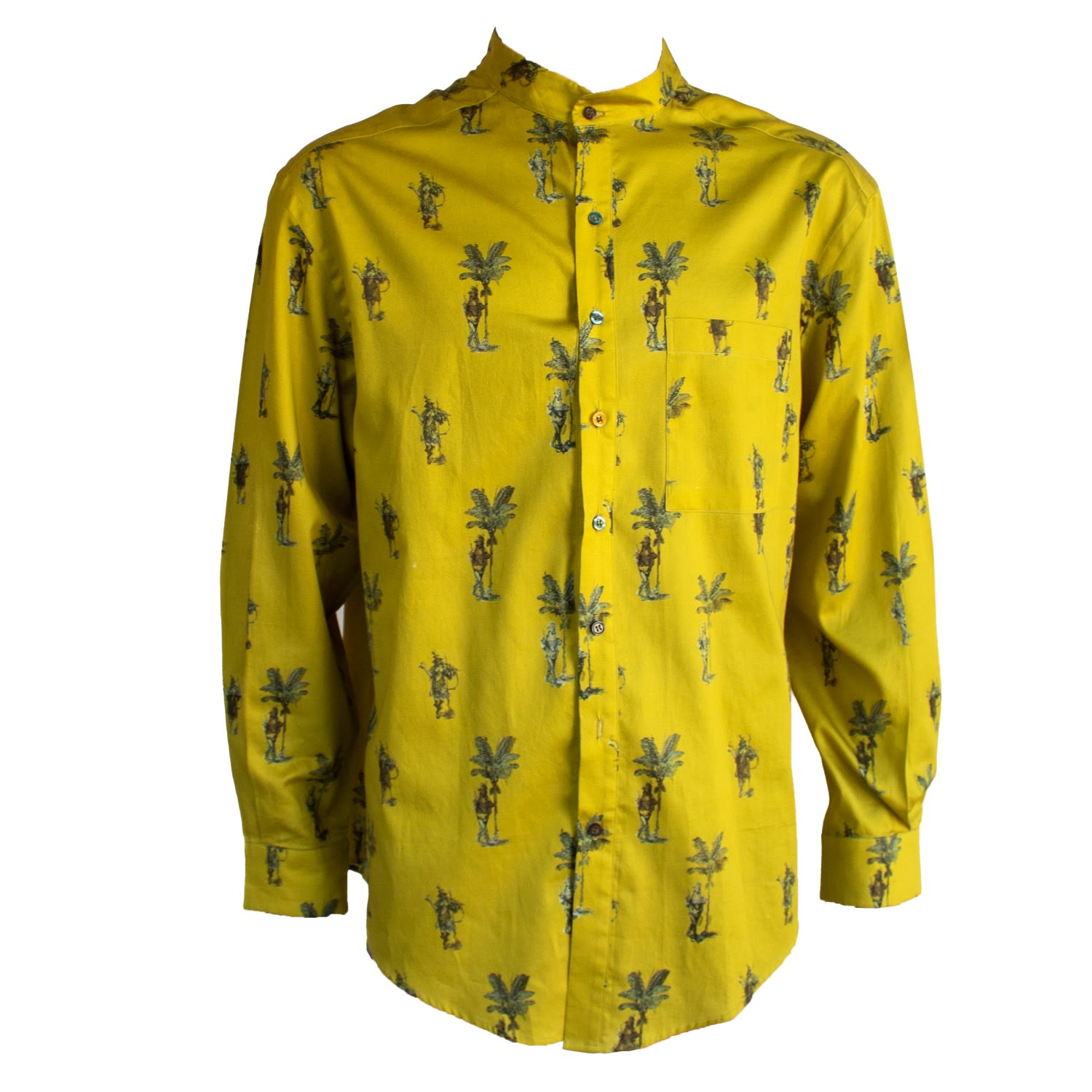Men's Green Chartreuse Anacaona Buttondown Shirt Large hols. e