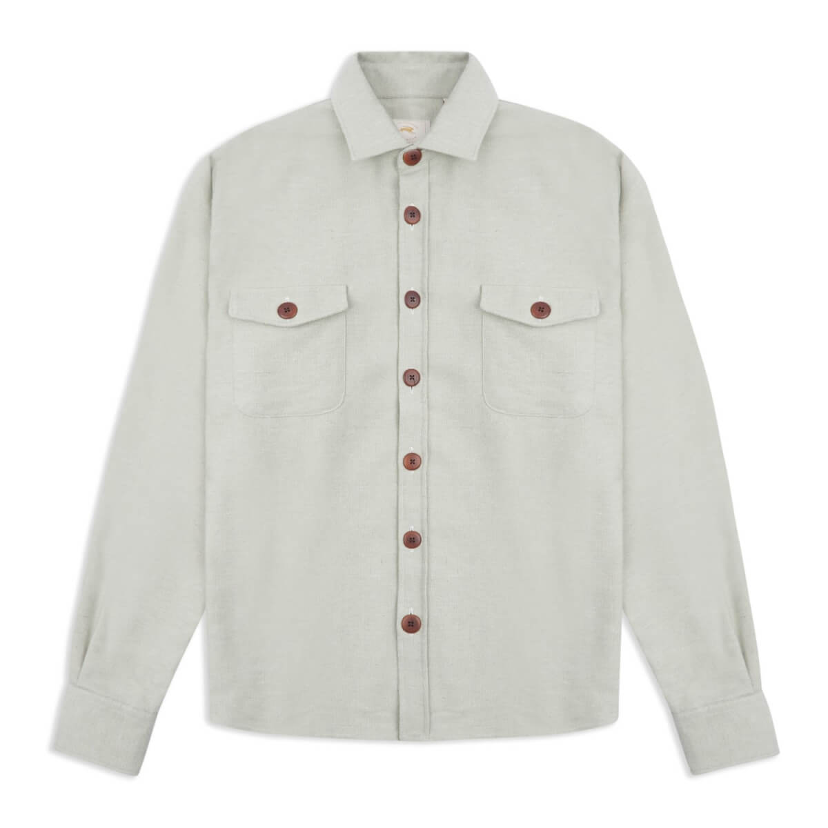 Men's Green Over Shirt - Sage Small Burrows & Hare