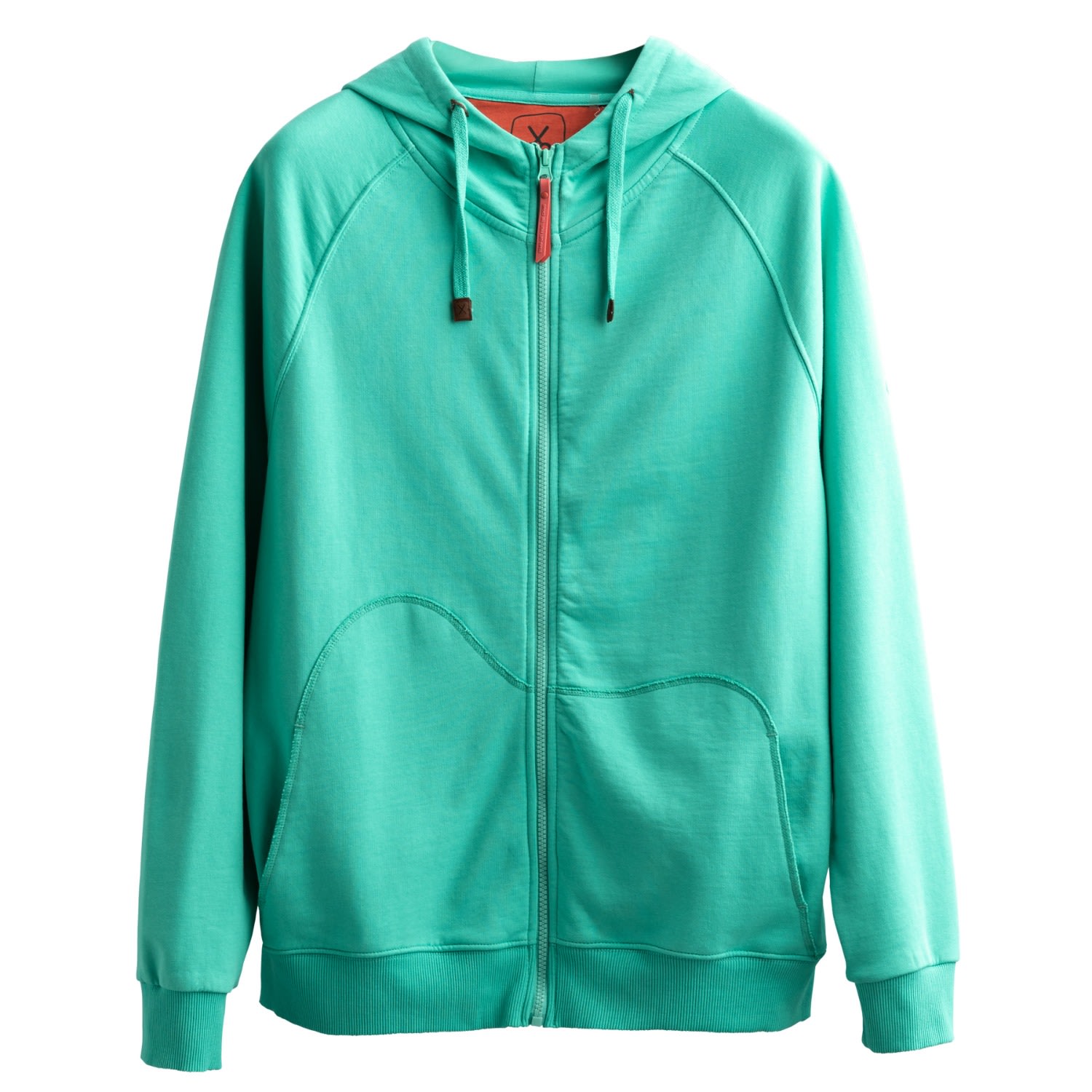 Men's Green Unisex Design Zip Hoodie Sweatshirt - Zipper - Turquois Small KAFT