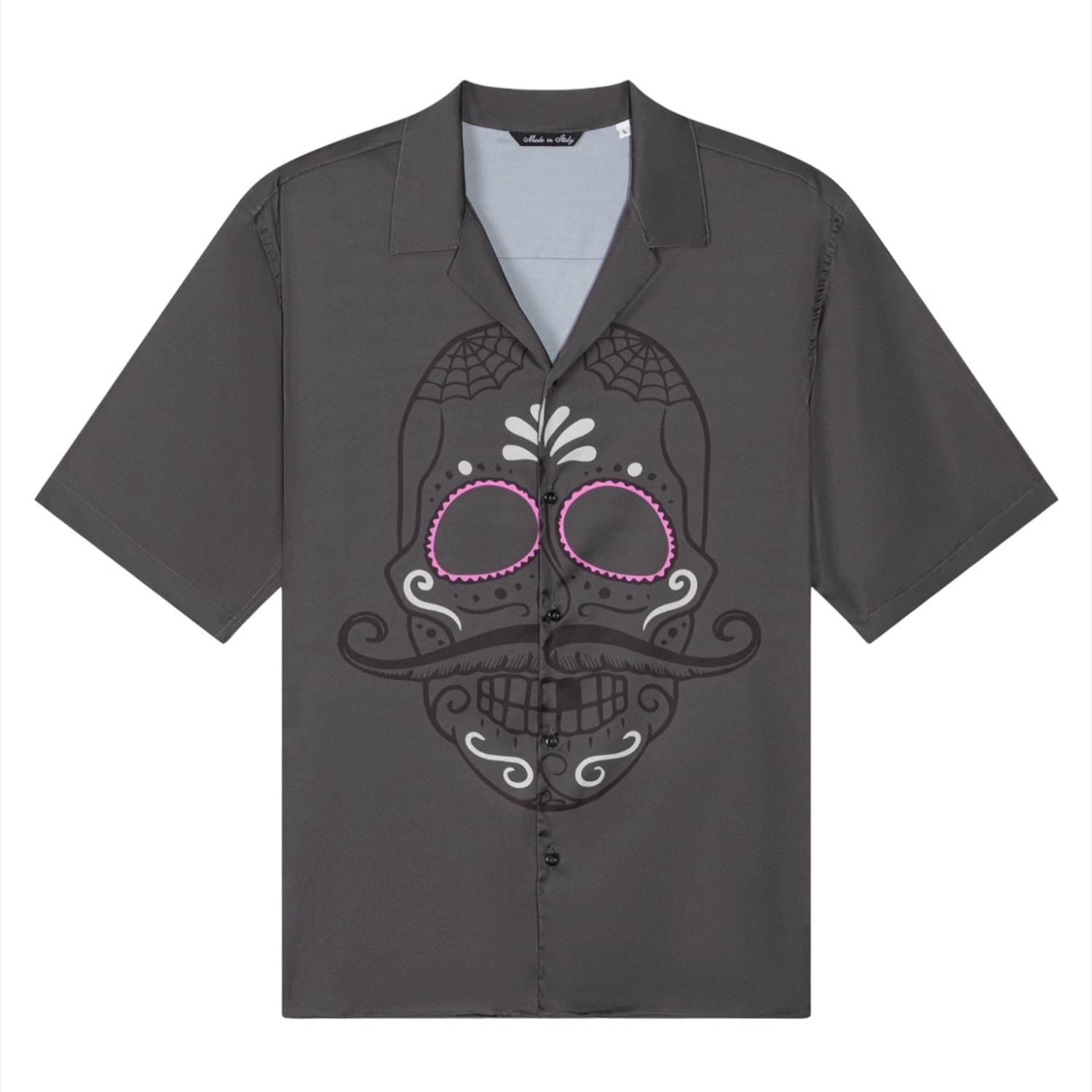 Men's Grey Hoodoo Skull Shirt Small SAINT PERRY